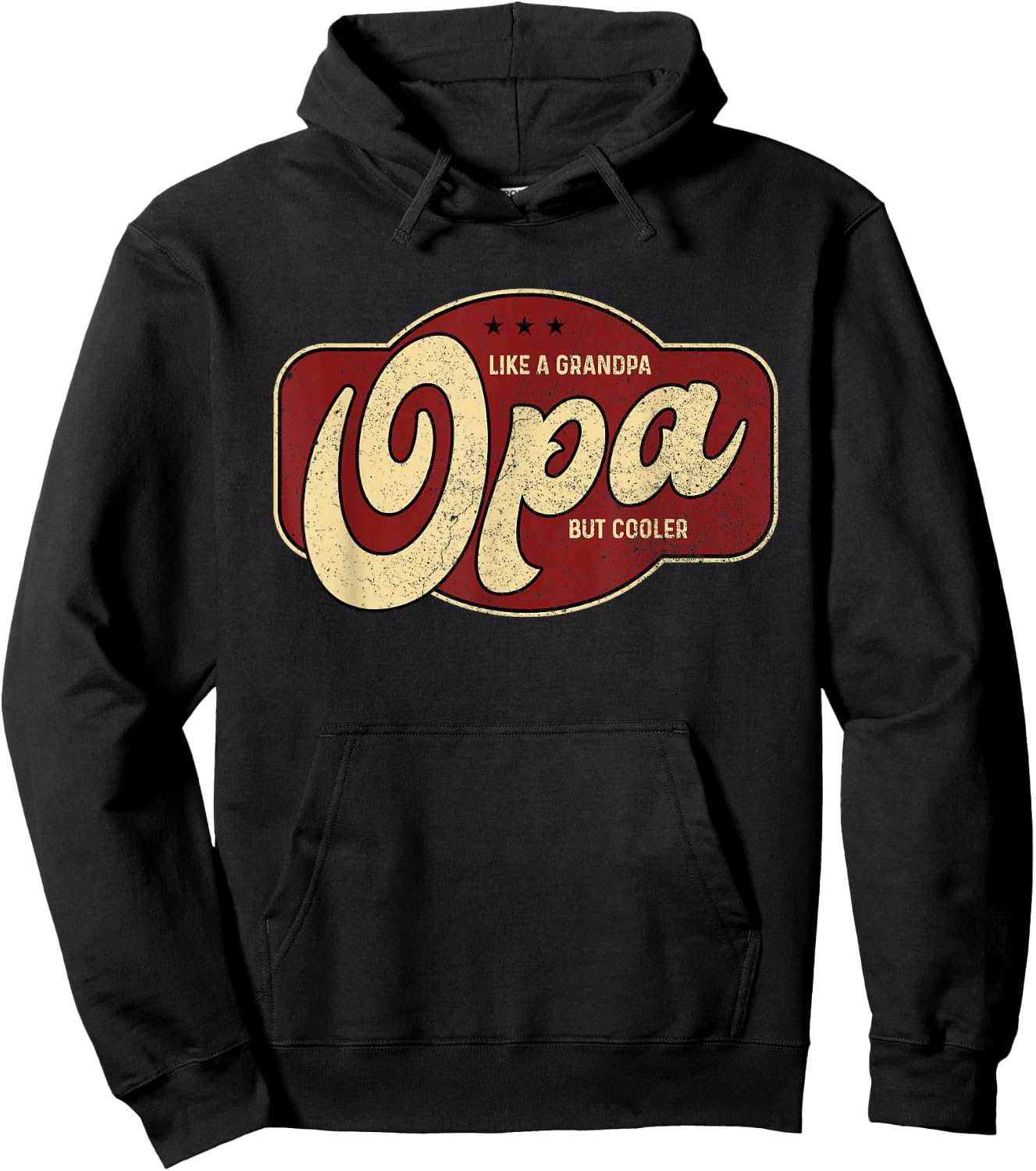 Vintage Opa Like a Grandpa but Cooler - Opa Grandpa Hoodie - Hoodie | Black