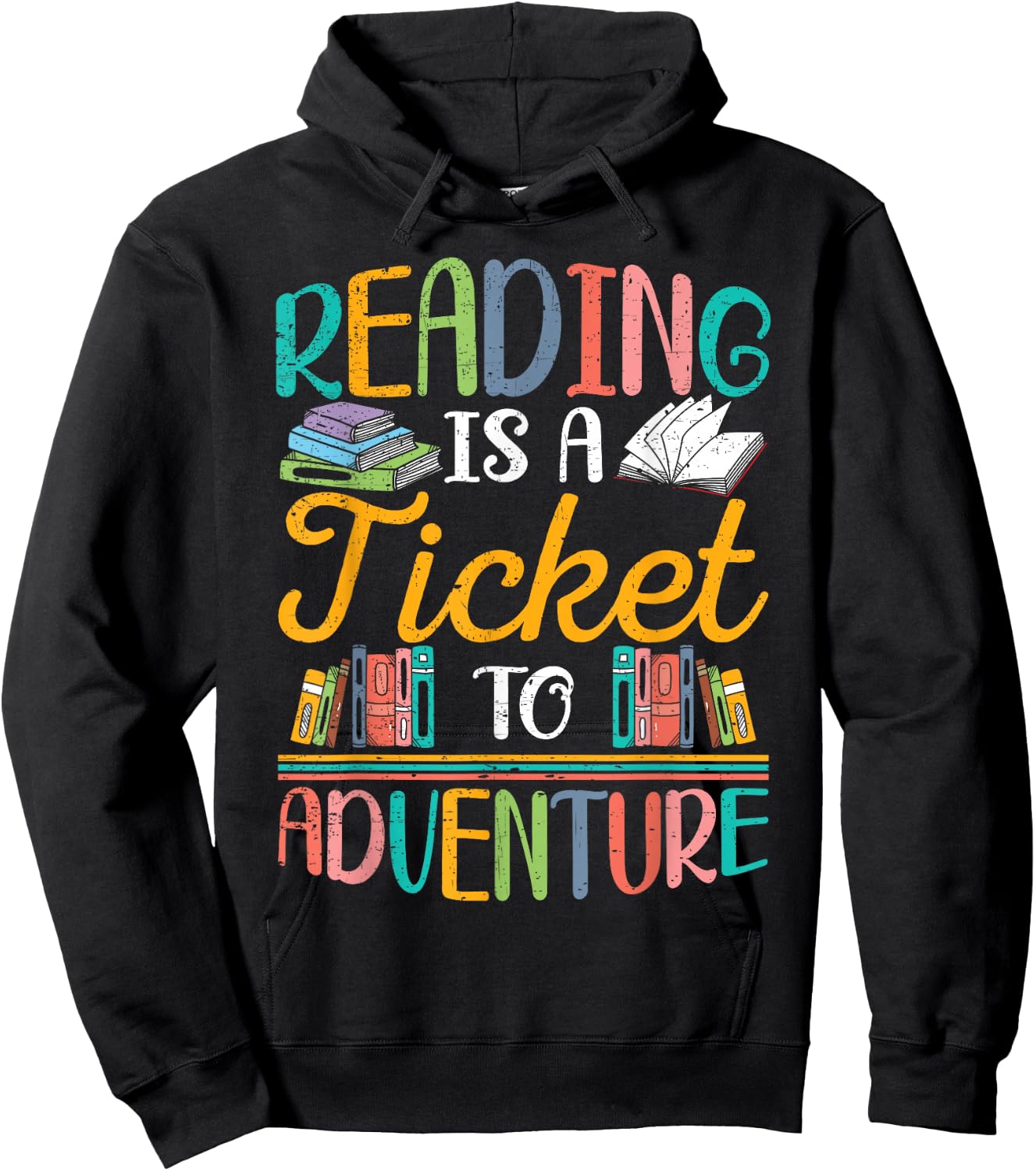 Reading Adventure Library Student Teacher Book Lovers Hoodie - Hoodie | Black