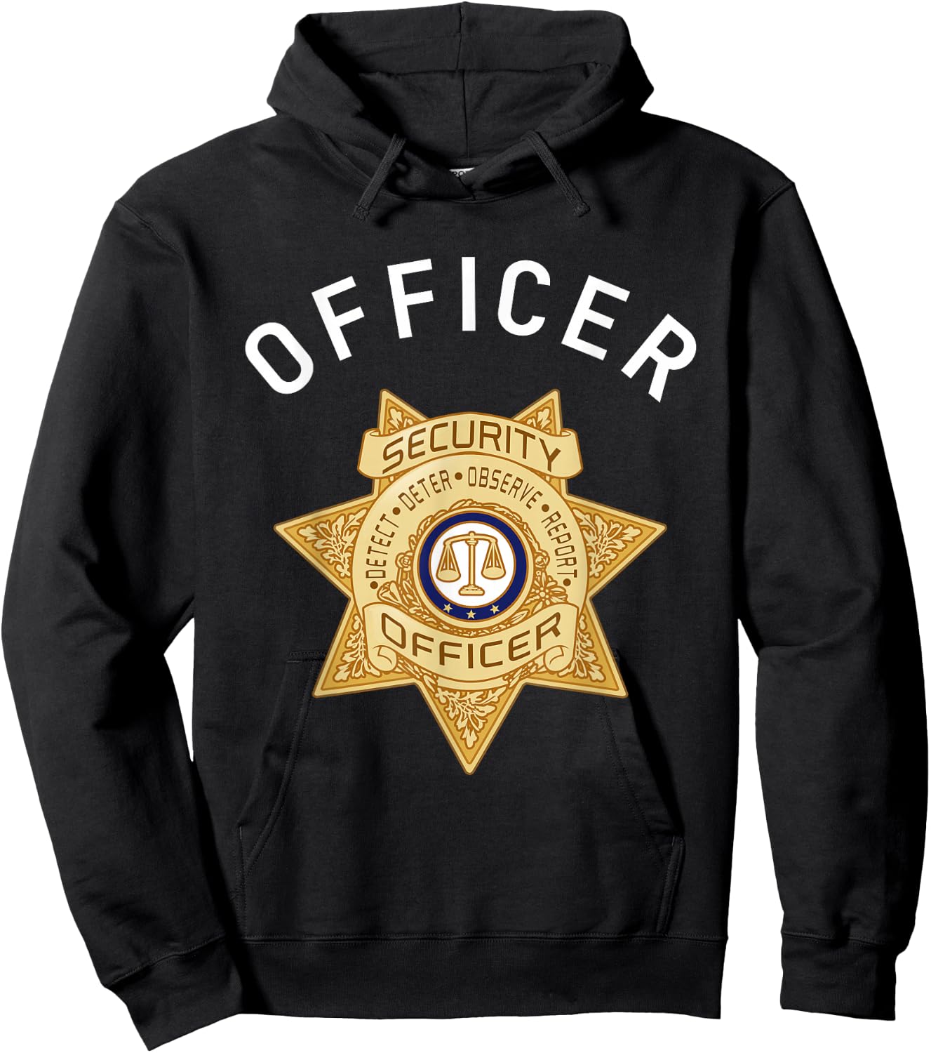 Security Officer Enforcement Badge For Policemen Sheriff Hoodie - Hoodie | Black