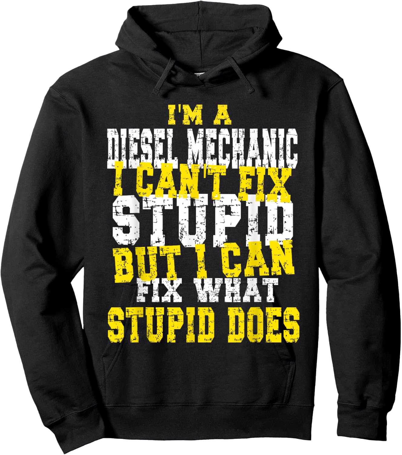 Funny Diesel mechanic quote Hoodie - Hoodie | Black