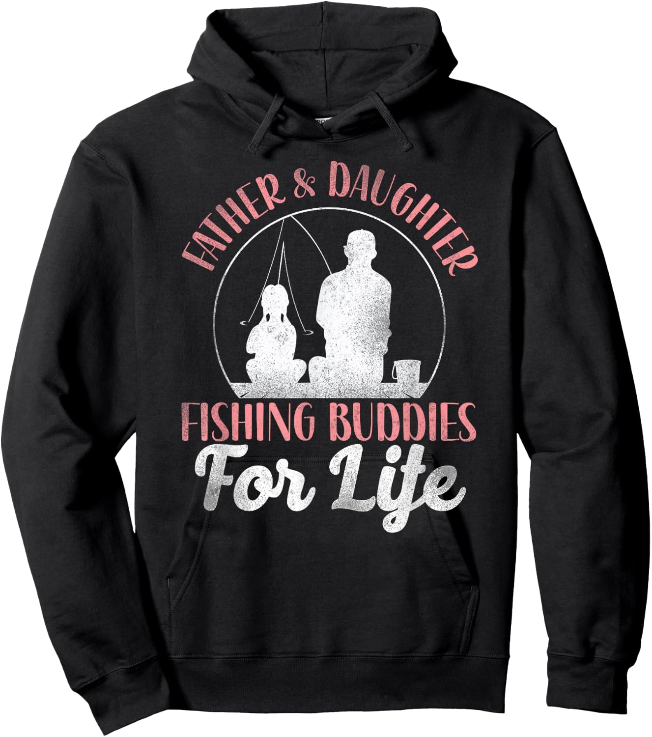 Fishing Buddies Dad Father Daughter Hoodie - Hoodie | Black