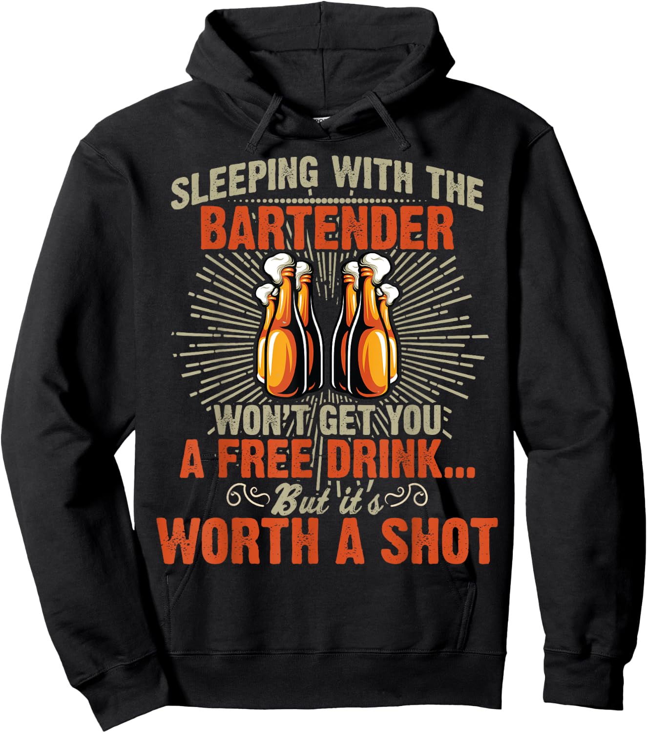 Sleeping With Bartender Funny Bartending Waitress Mixologist Hoodie - Hoodie | Black