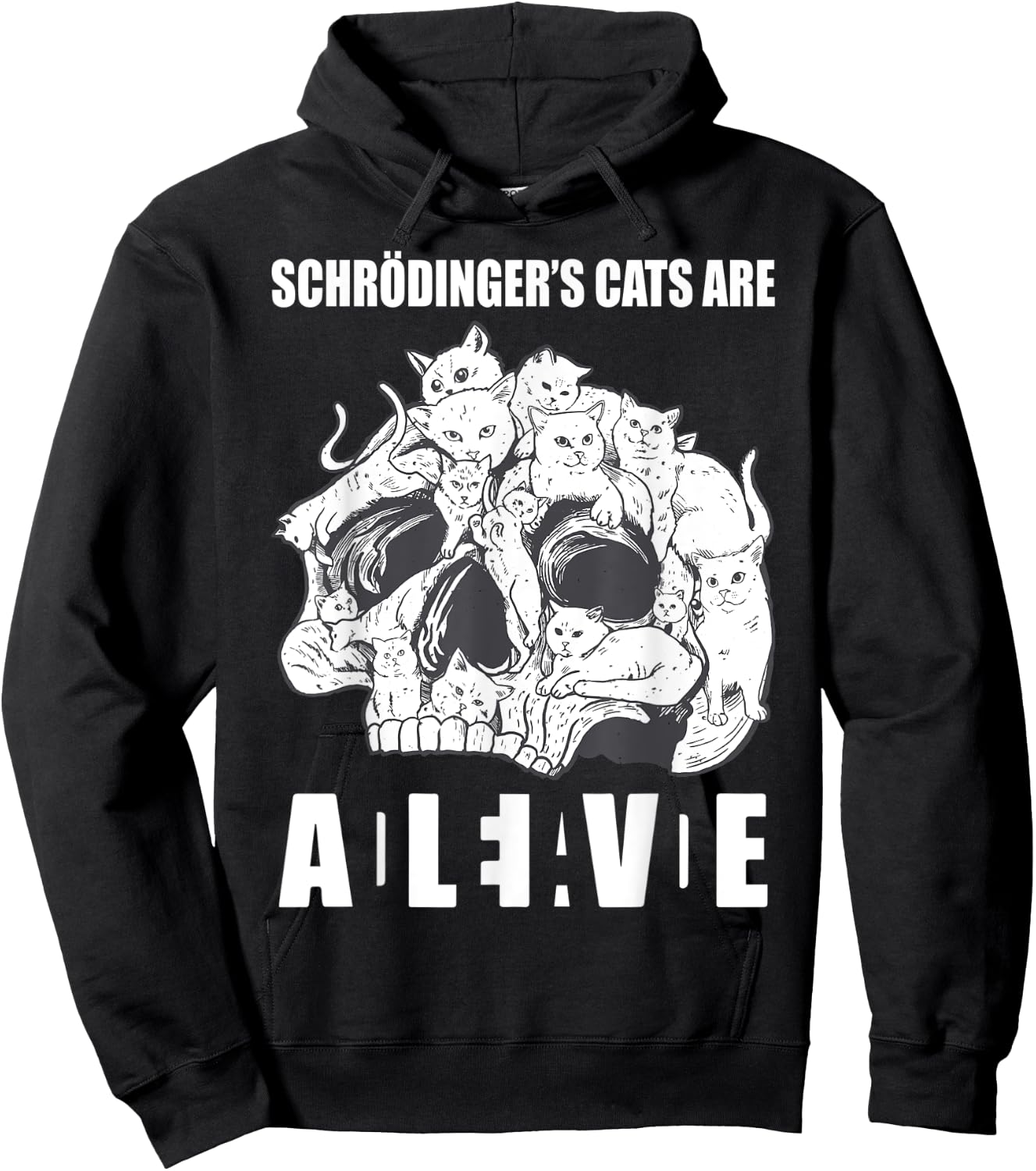 Schrödingers Cats Dead & Alive Science Hoodie - Hoodie | Black