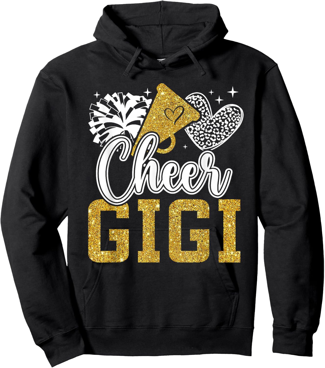Cheer Gigi Of A Cheerleader Gigi Grandma Cheerleading Gigi Hoodie - Hoodie | Black