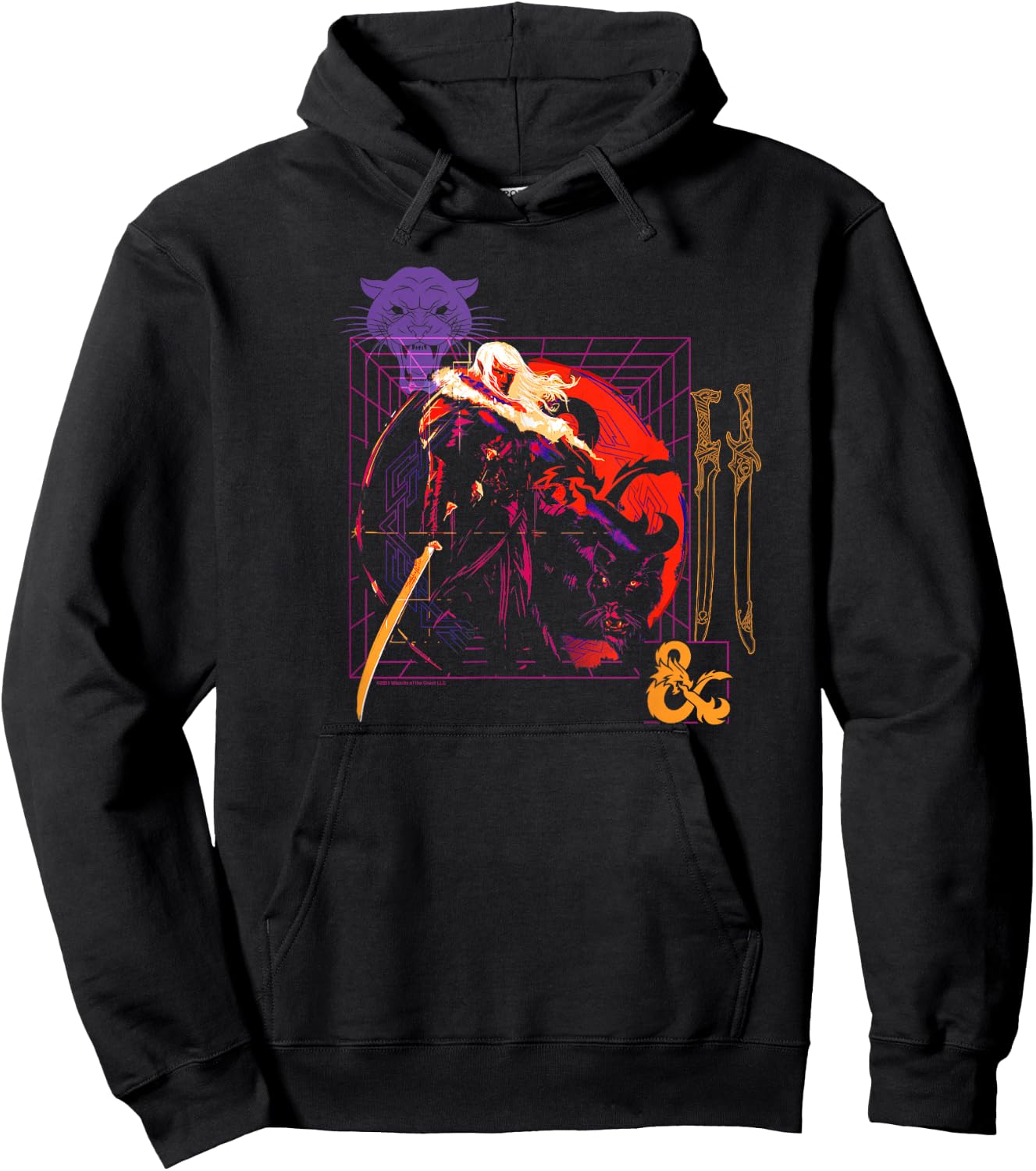 Dungeons & Dragons Drizzt Do'Urden Technical Weapons Grid Hoodie - Hoodie | Black