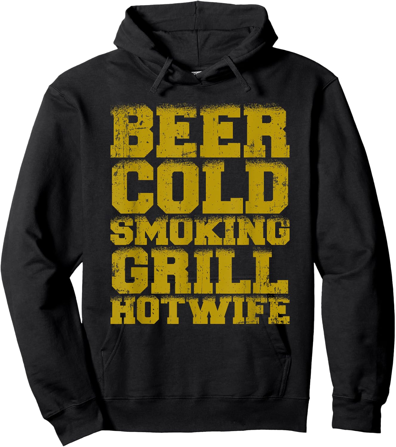 Cold Beer Smoking Grill Hotwife Hoodie - Hoodie | Black
