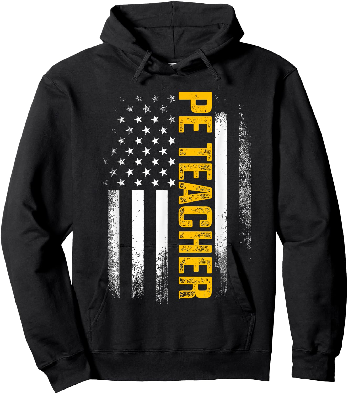 PE Physical Education Teacher Flag Gifts Men Women Hoodie - Hoodie | Black