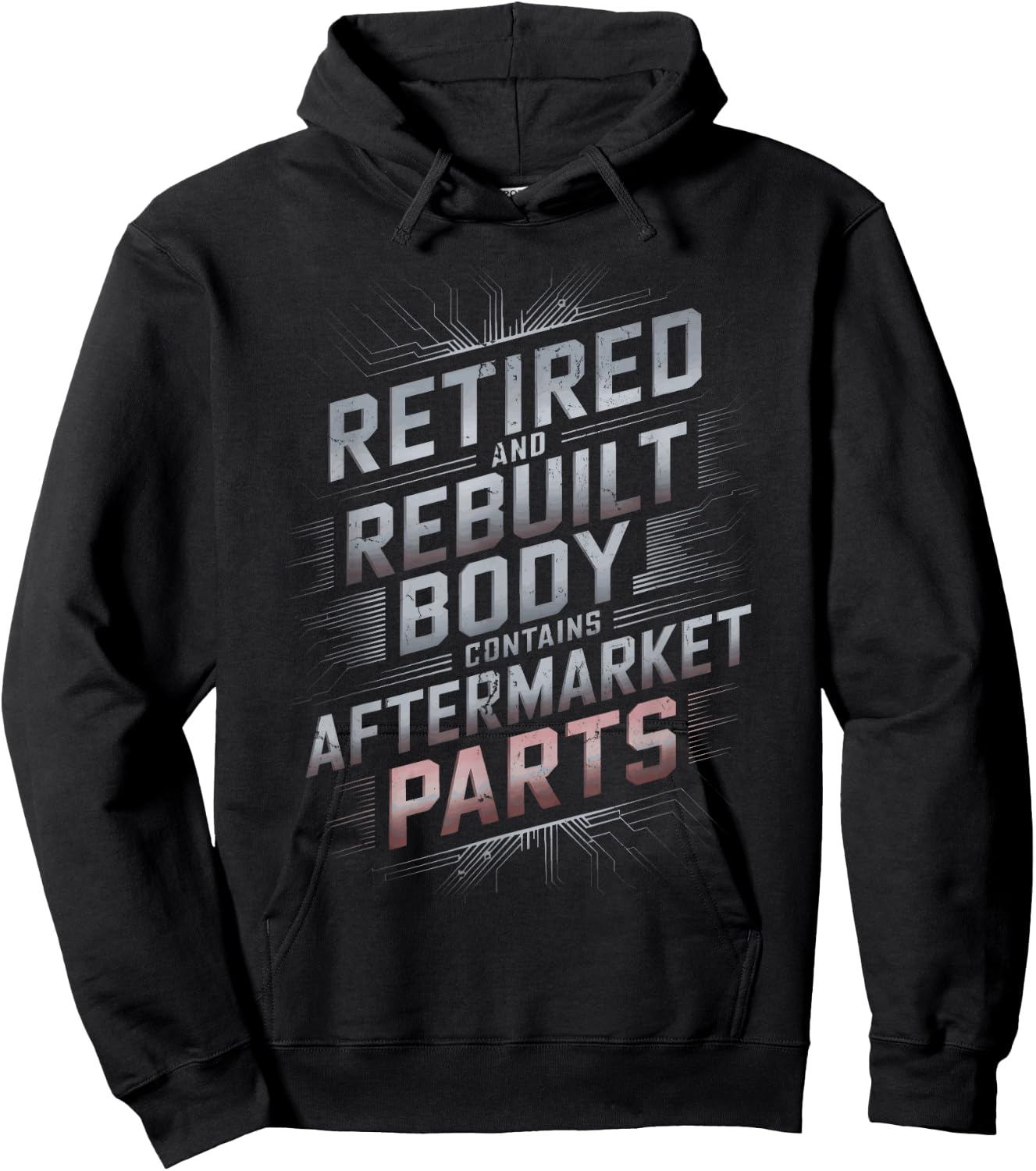 Mechanic Retirement Party Retirees Retired And Rebuilt Hoodie - Hoodie | Black
