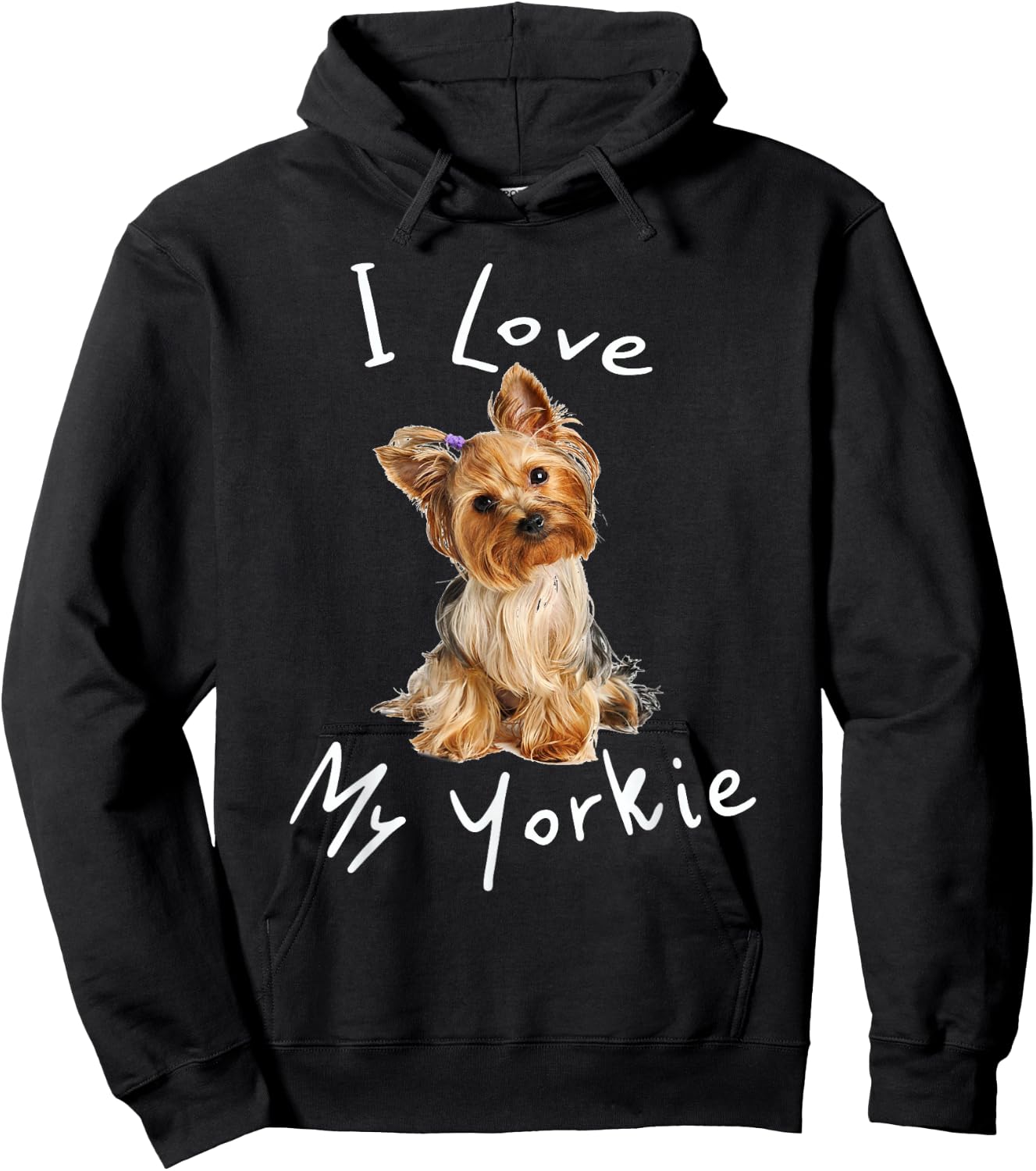 I Love My Yorkie Men Women Kids Hoodie - Hoodie | Black