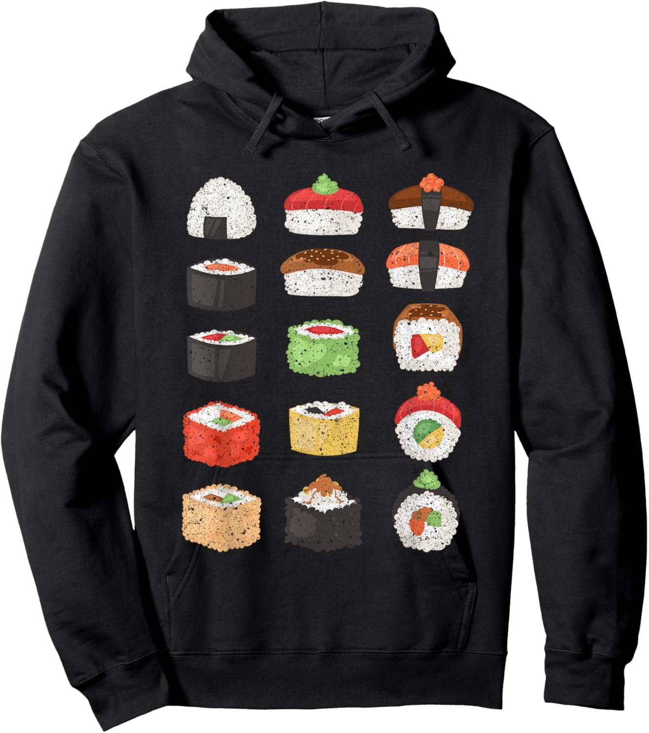 Japanese Sushi Roll Kawaii Gift Sushi Hoodie - Hoodie | Black