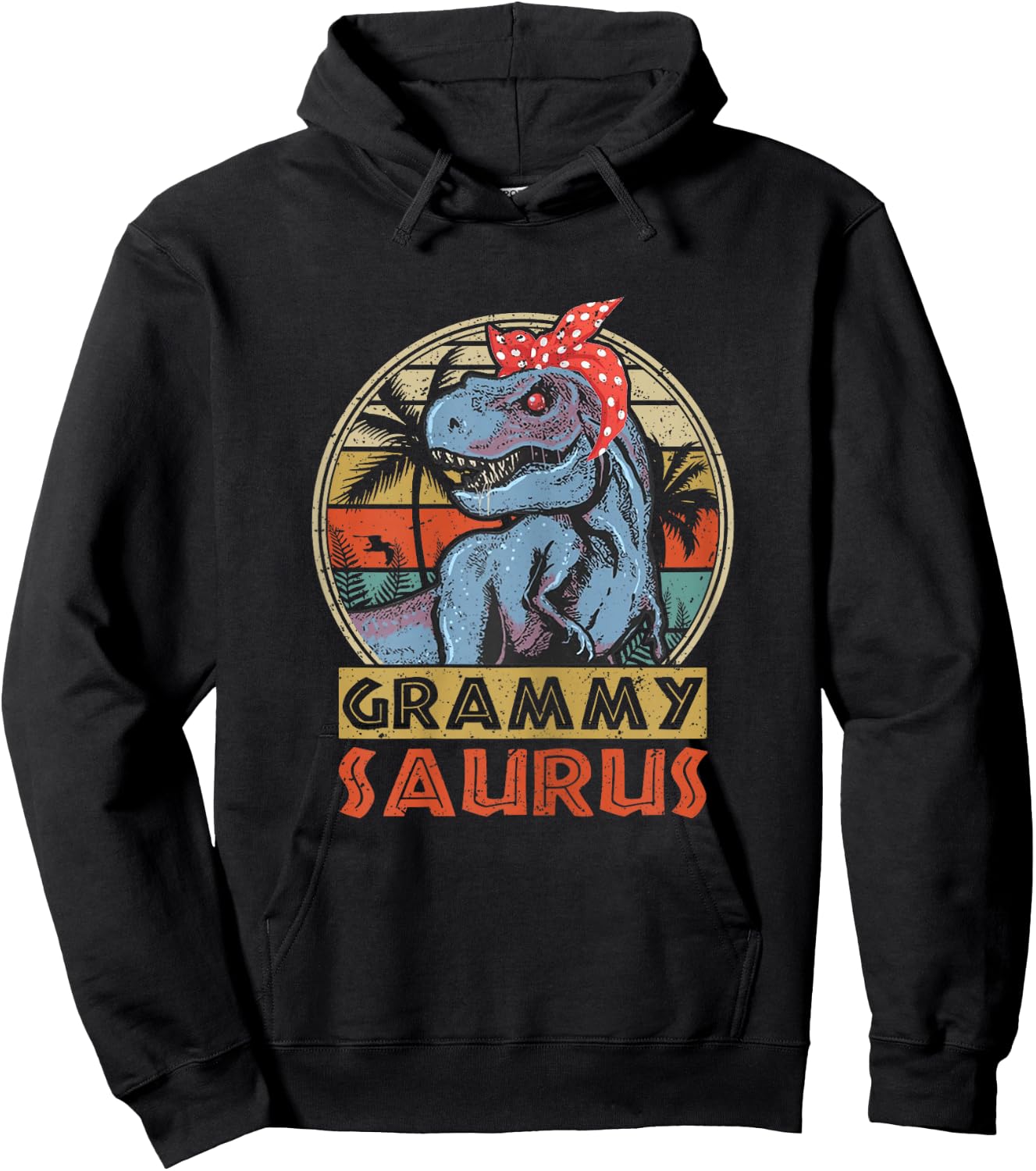 Grammysaurus T Rex Dinosaur Grammy Saurus Family Matching Hoodie - Hoodie | Black