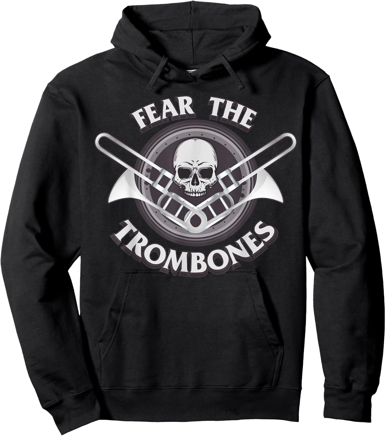 Funny Fear the Trombone Player Gift Accessories Men Women Hoodie - Hoodie | Black