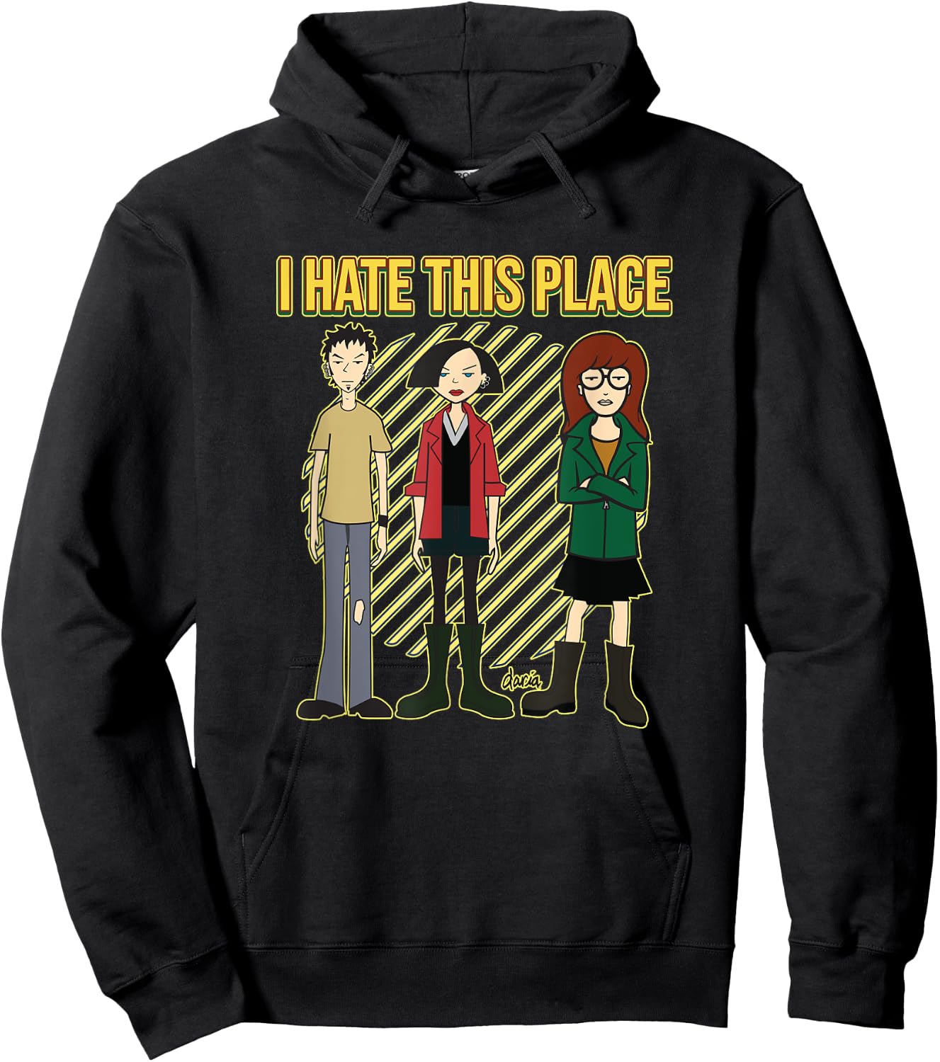 Mademark x Daria - I Hate This Place Hoodie - Hoodie | Black