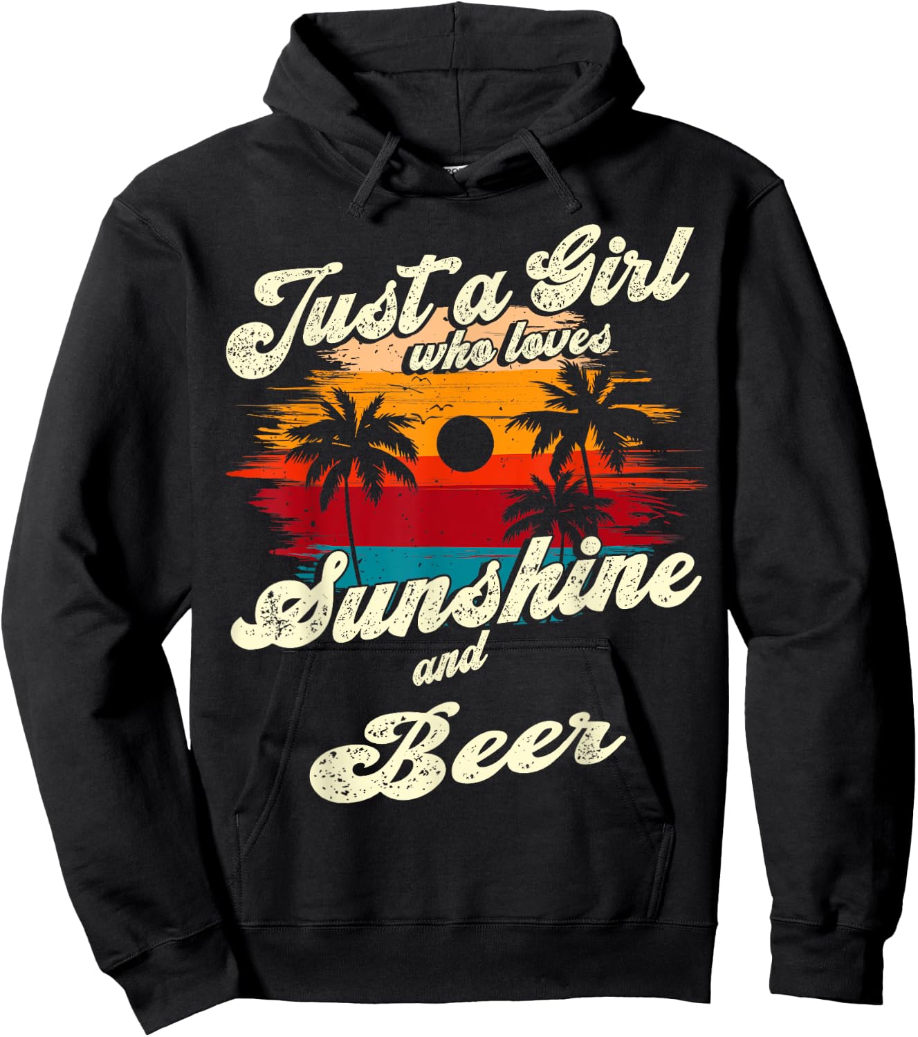 Just a Girl who loves Sunshine and Beer Hoodie - Hoodie | Black