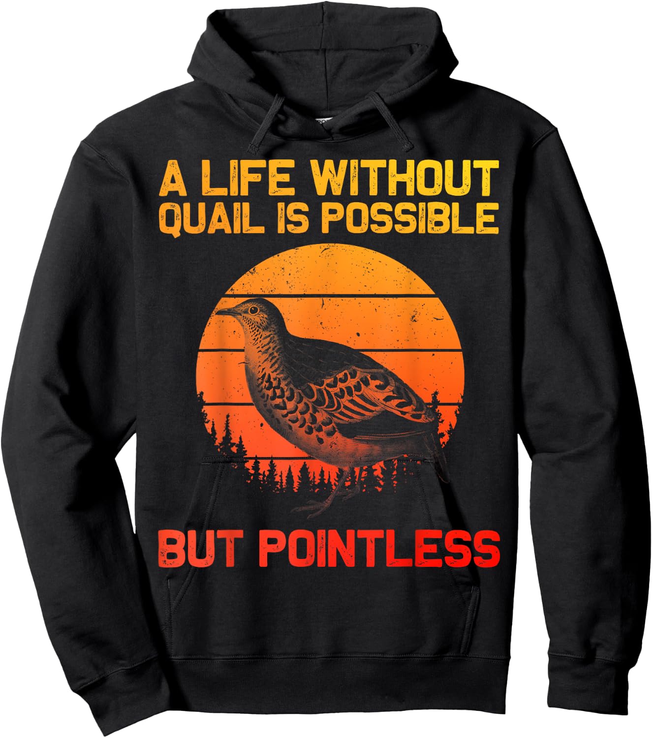Cool Quail Women Bird Hunter Farmer Hunting Birding Hoodie - Hoodie | Black