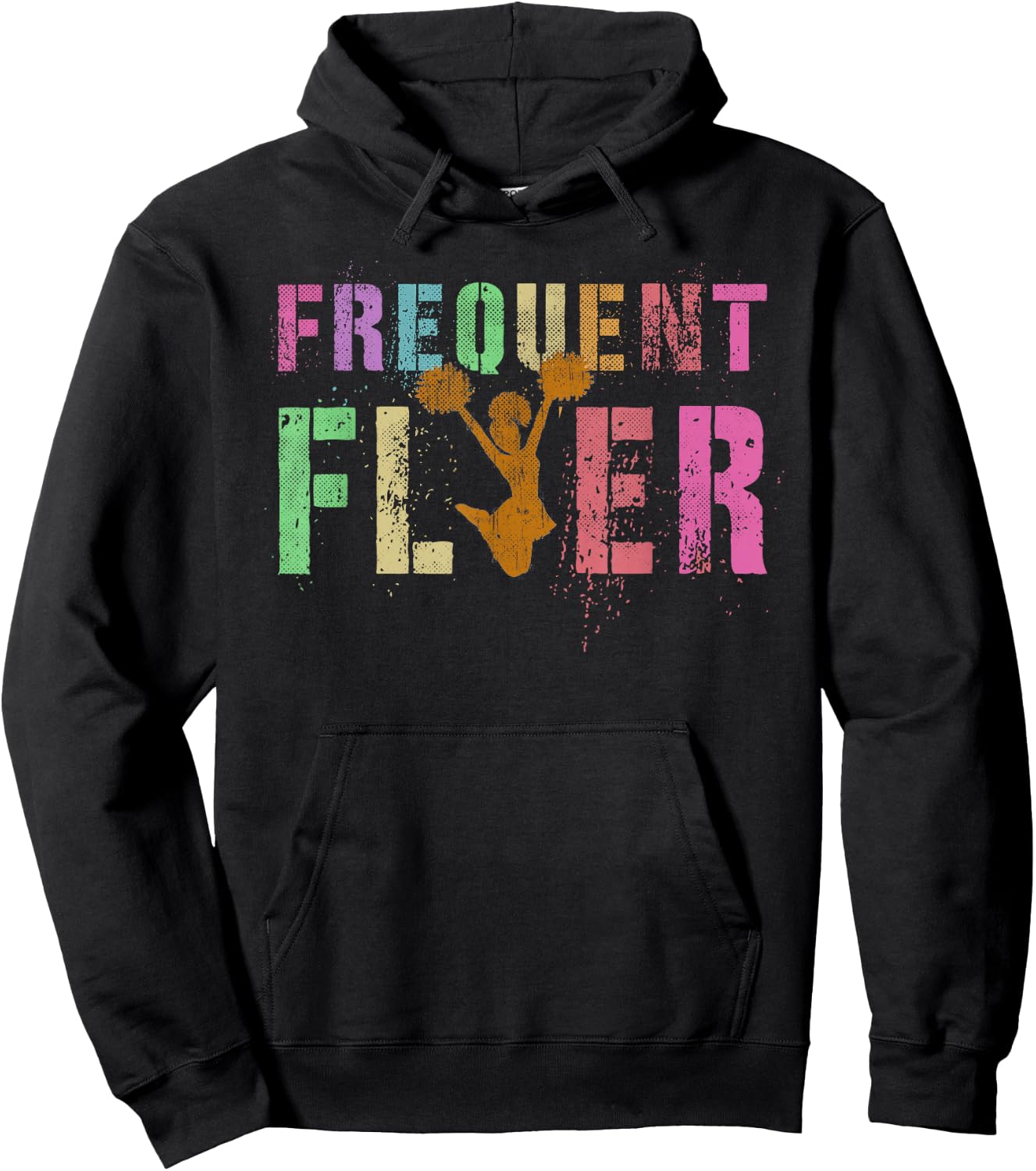 FREQUENT FLYER Club Cheerleading Team Cheerleader Squad Hoodie - Hoodie | Black
