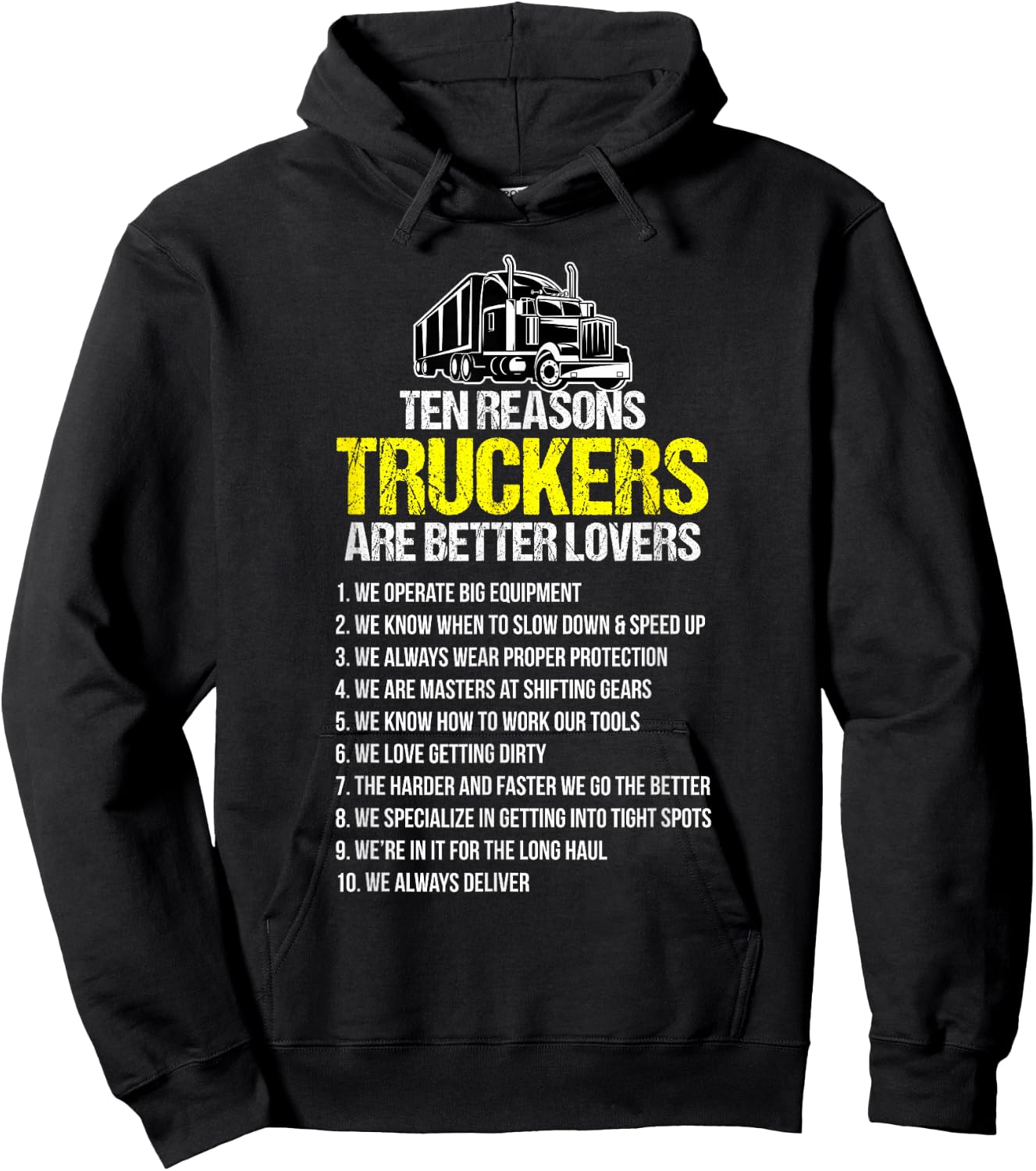 Funny Truck Driver Trucker Truck Hoodie - Hoodie | Black