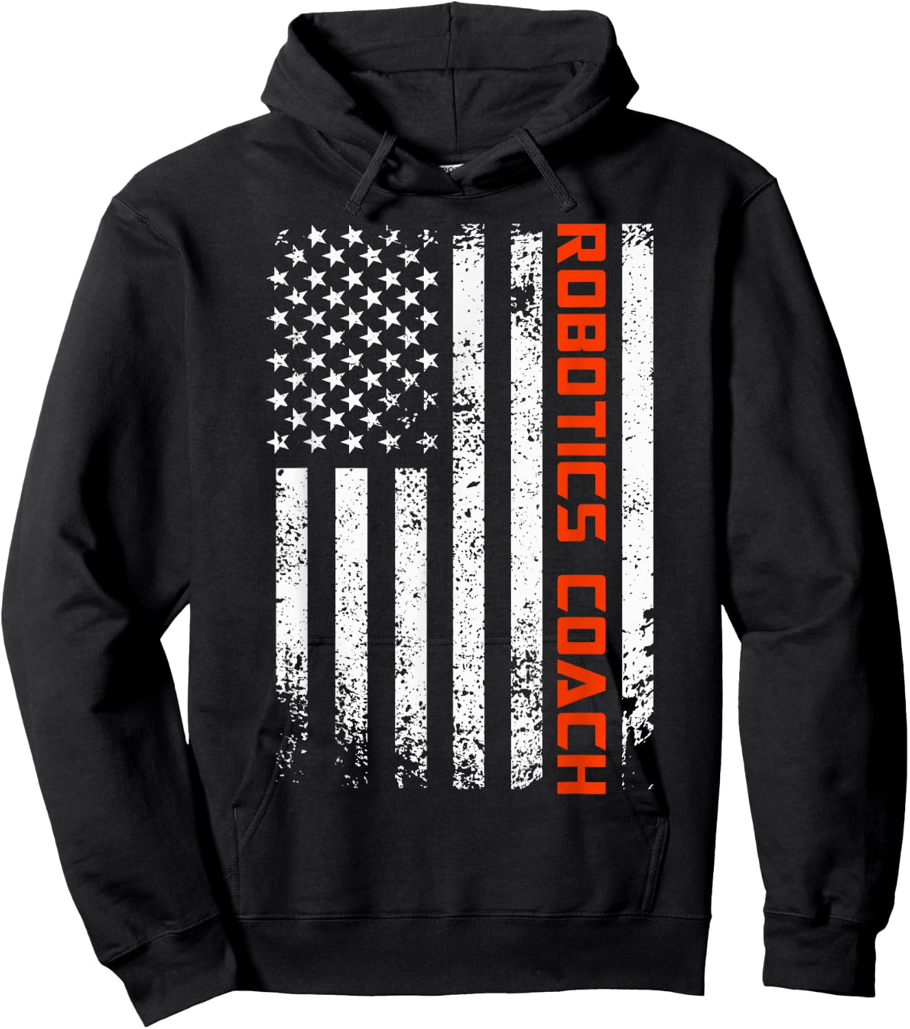 American Robotics Coach Engineer Robot Science Roboticist Hoodie - Hoodie | Black