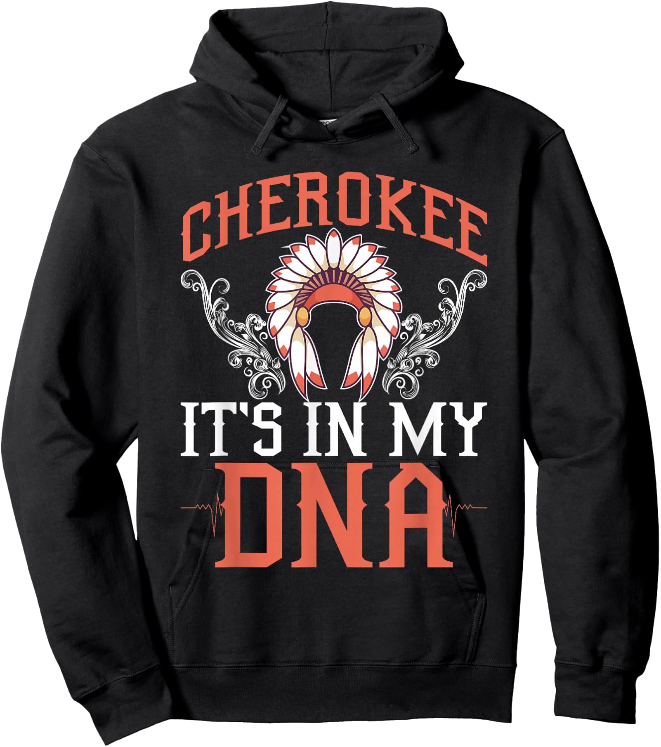 Cherokee My DNA Native Americans Design Hoodie - Hoodie | Black
