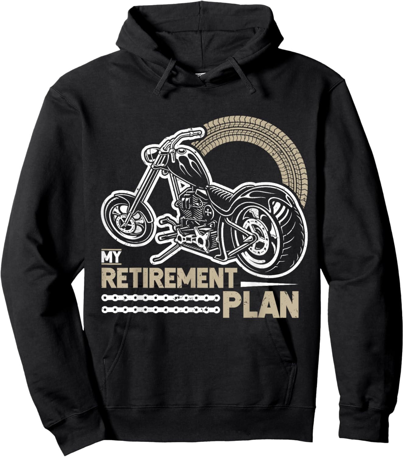Classic Motorcycle Biker My Retirement Plan Grandpa Hoodie - Hoodie | Black