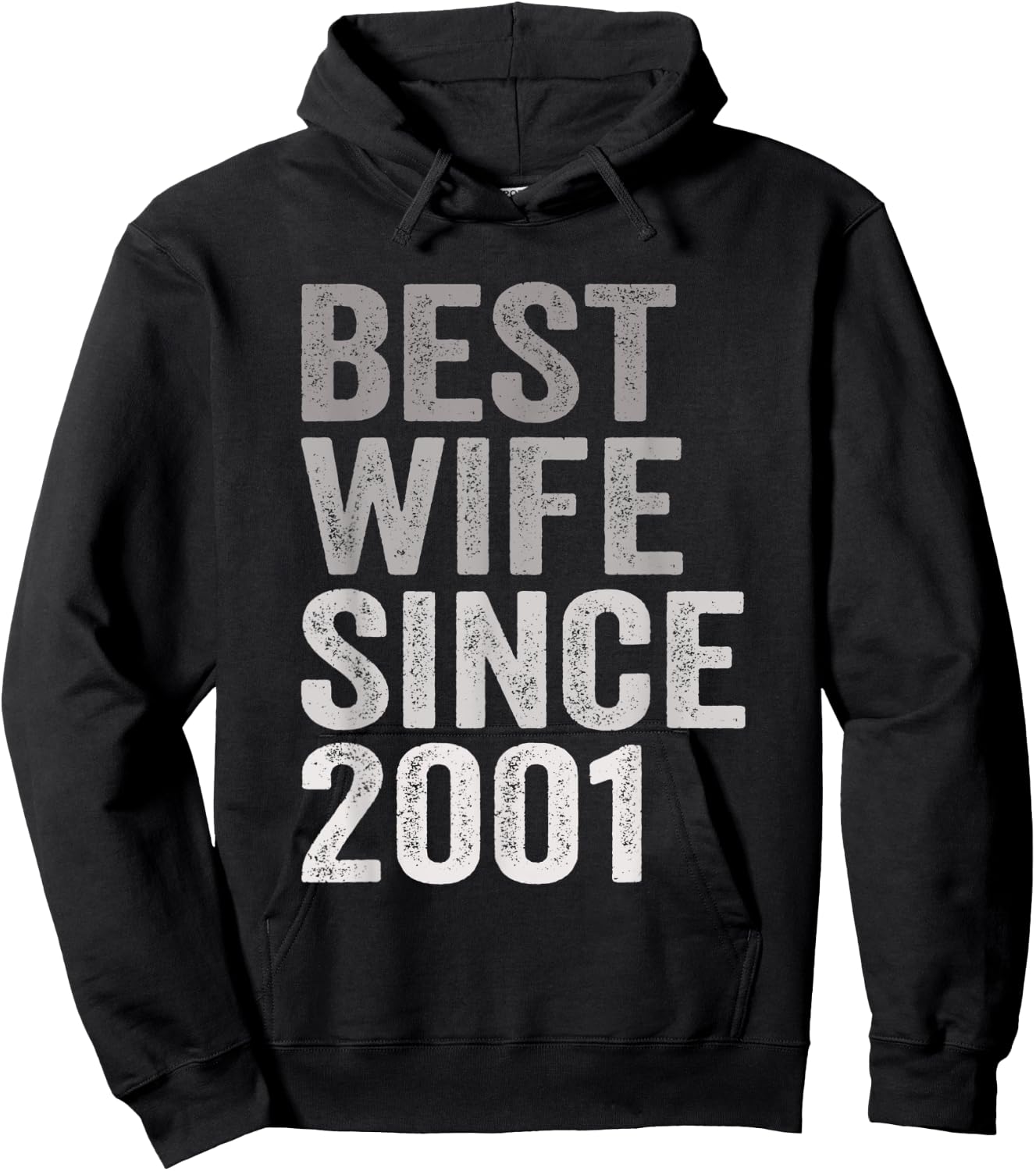 Best Wife Since 2001 Married Woman 20th Wedding Anniversary Hoodie - Hoodie | Black