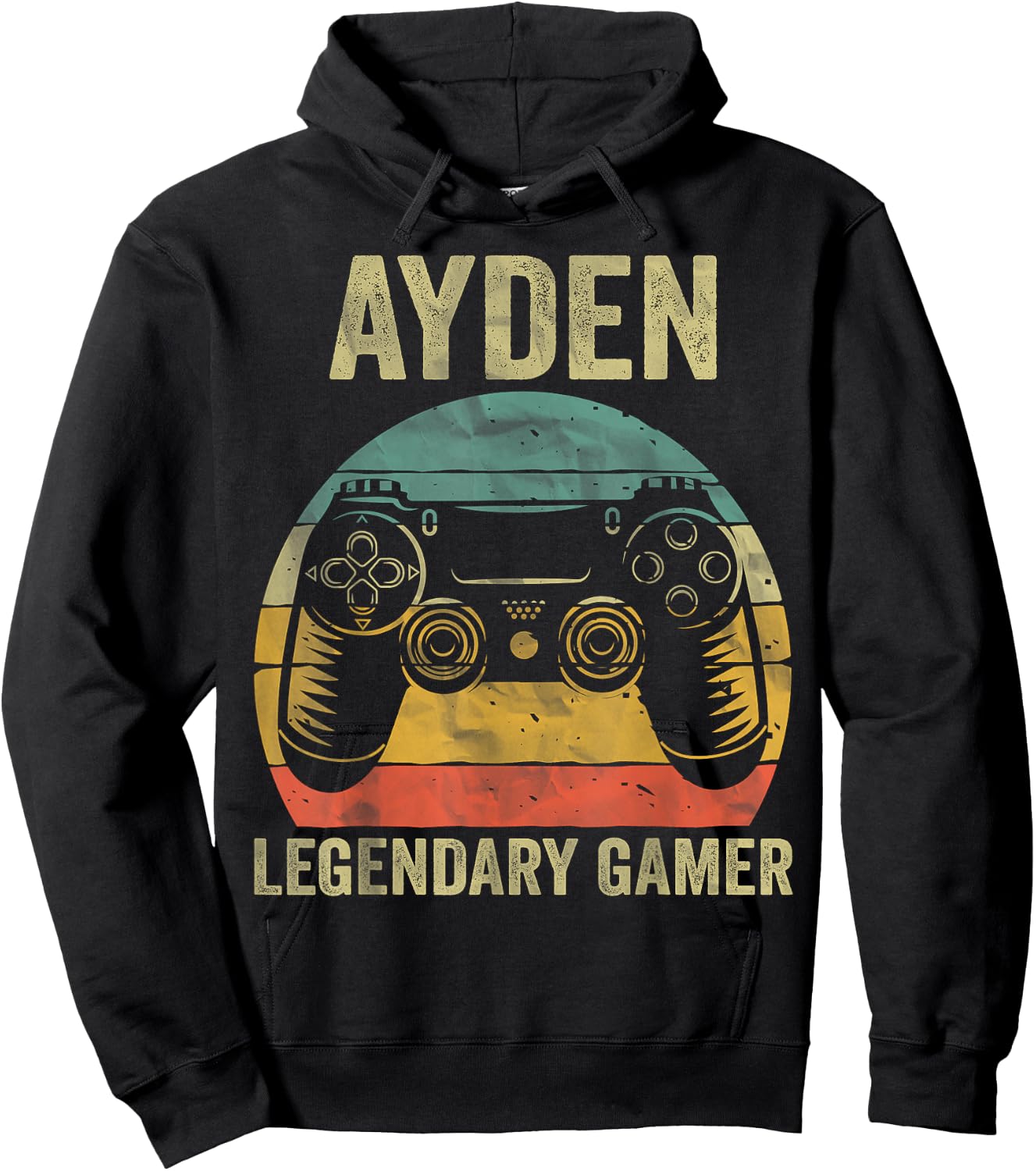 Personalized Legendary Gamer Shirt Ayden Name Video Gamer Hoodie - Hoodie | Black