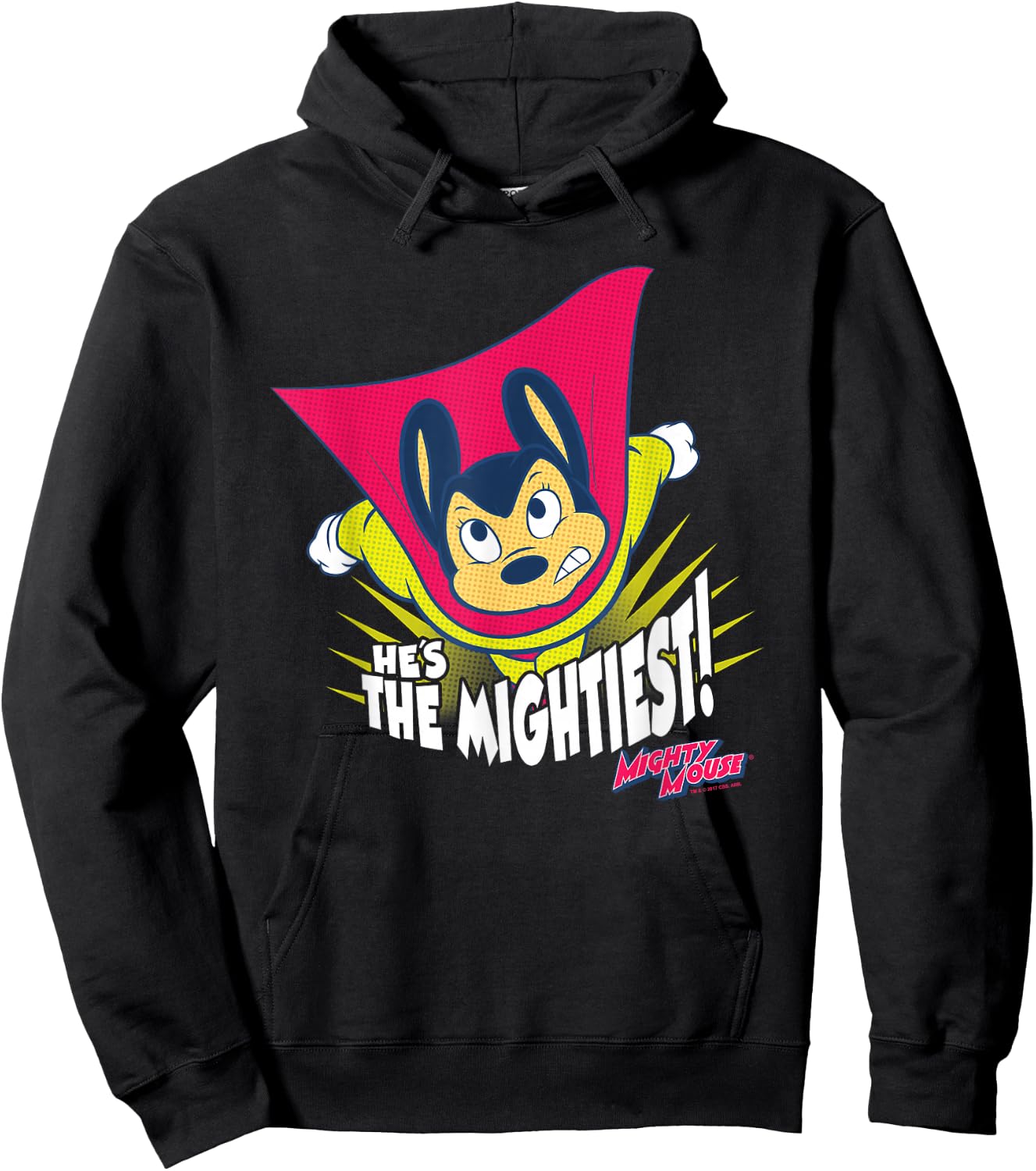 Mighty Mouse He's The Mightiest Hoodie - Hoodie | Black