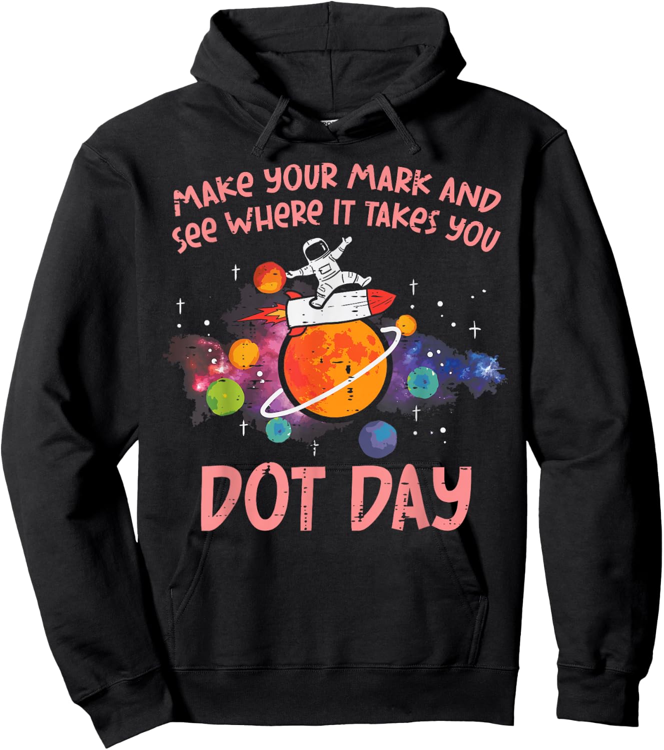 Make Mark Astronaut Space International Dot Day Boys Hoodie - Hoodie | Black