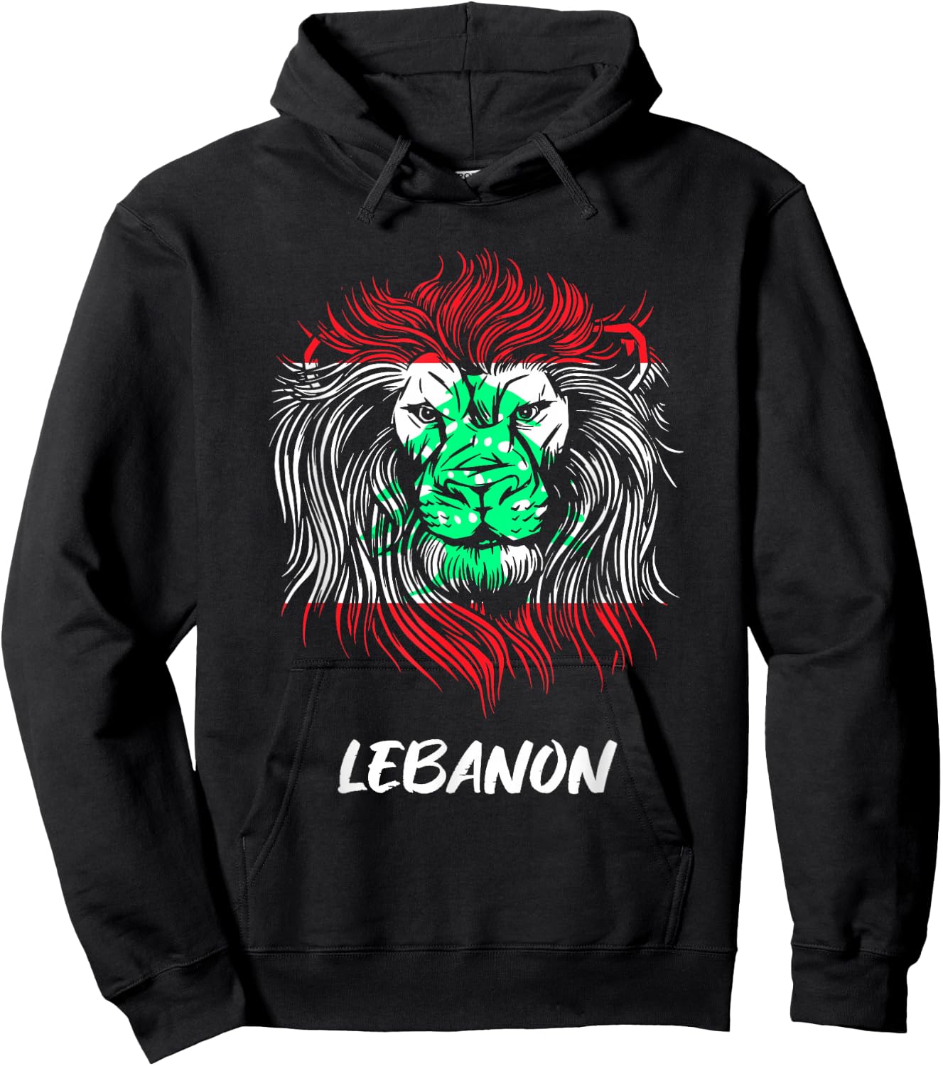 Lebanon Lion Lebanon Flag Hoodie - Hoodie | Black