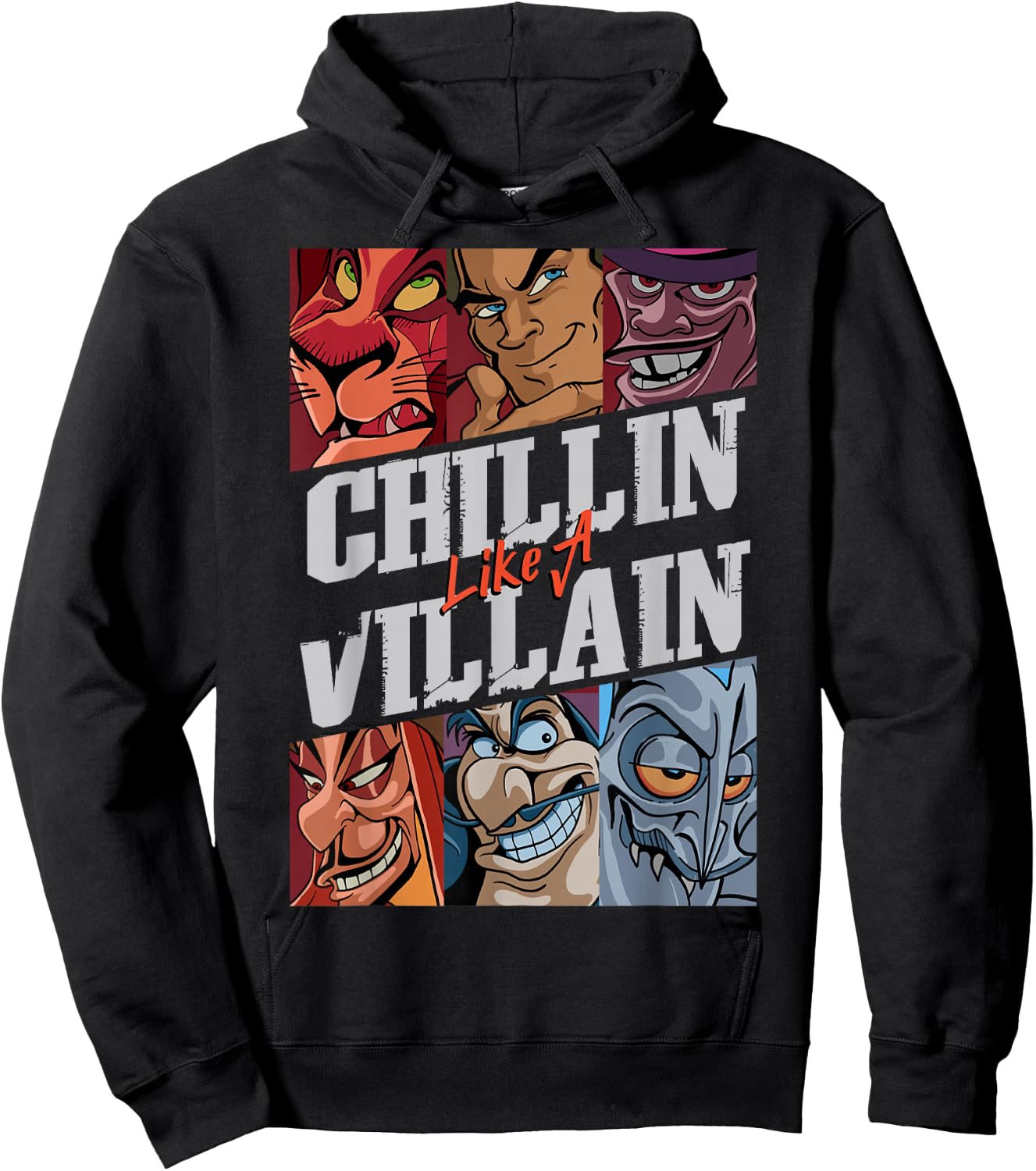 Disney Villains Chillin' Like A Villain Group Portrait Small Hoodie - Hoodie | Black