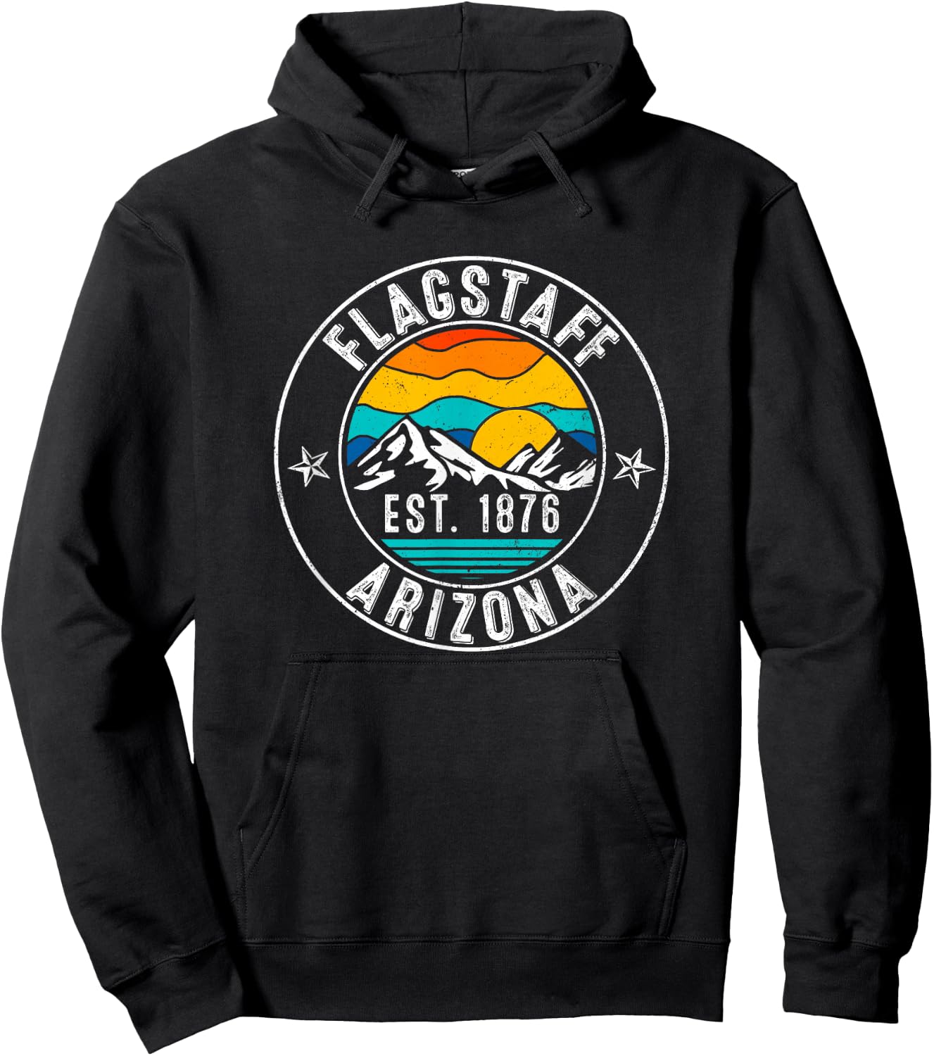 Retro 70s 80s Flagstaff Arizona AZ Hoodie - Hoodie | Black