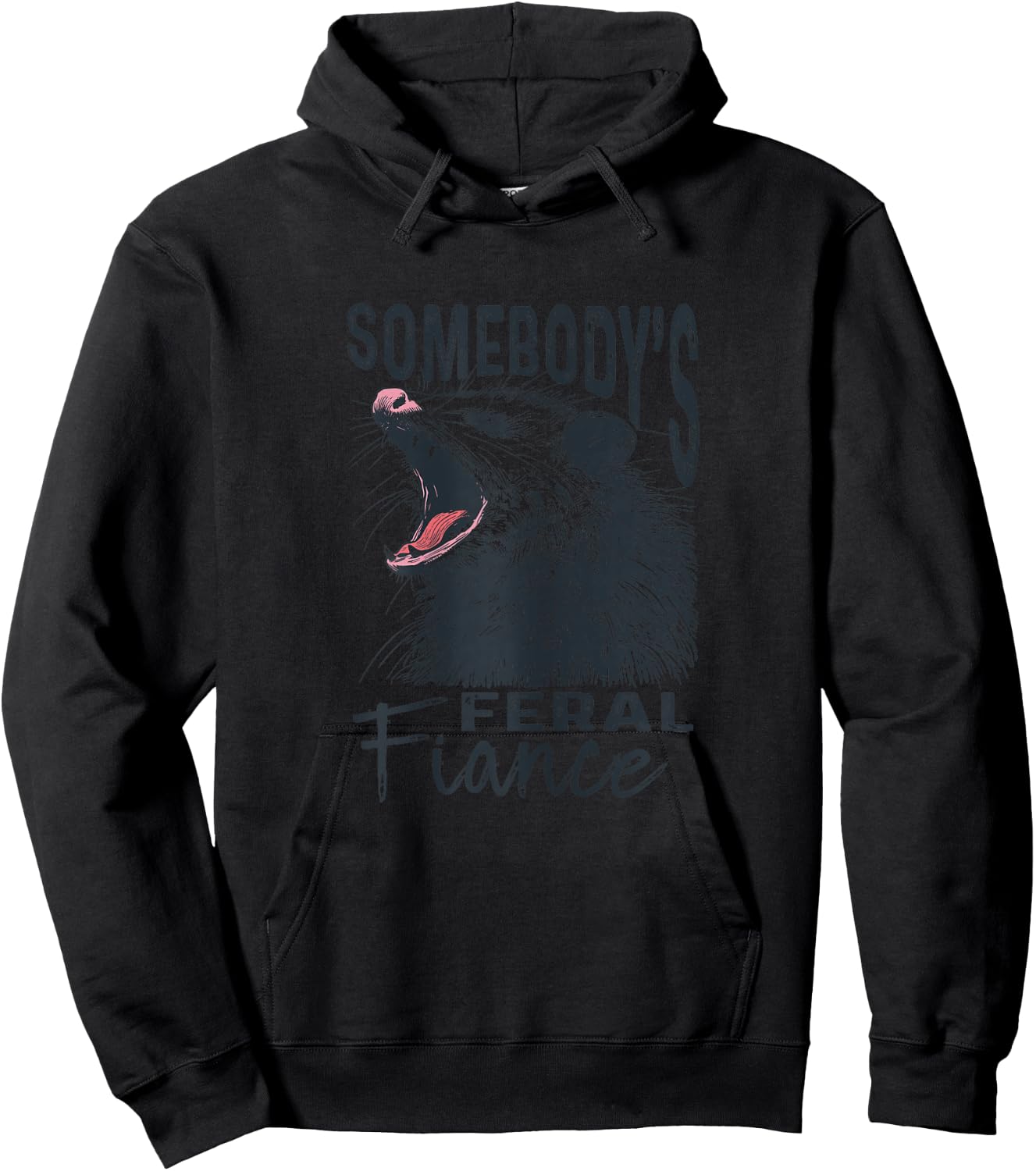 Somebodys Feral Fiance Funny Engagement Hoodie - Hoodie | Black