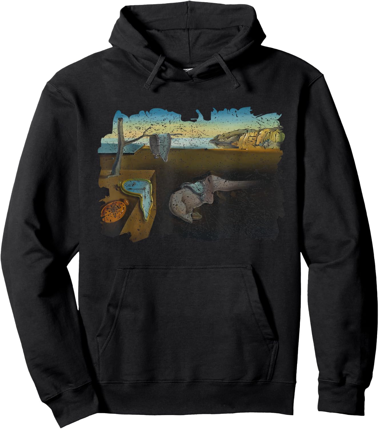 The Persistence of Memory of Famous Painting Hoodie - Hoodie | Black
