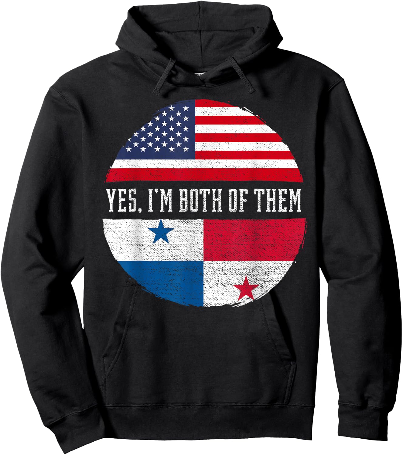 Half American Half Panamanian USA Flag Panama Heritage DNA Hoodie - Hoodie | Black