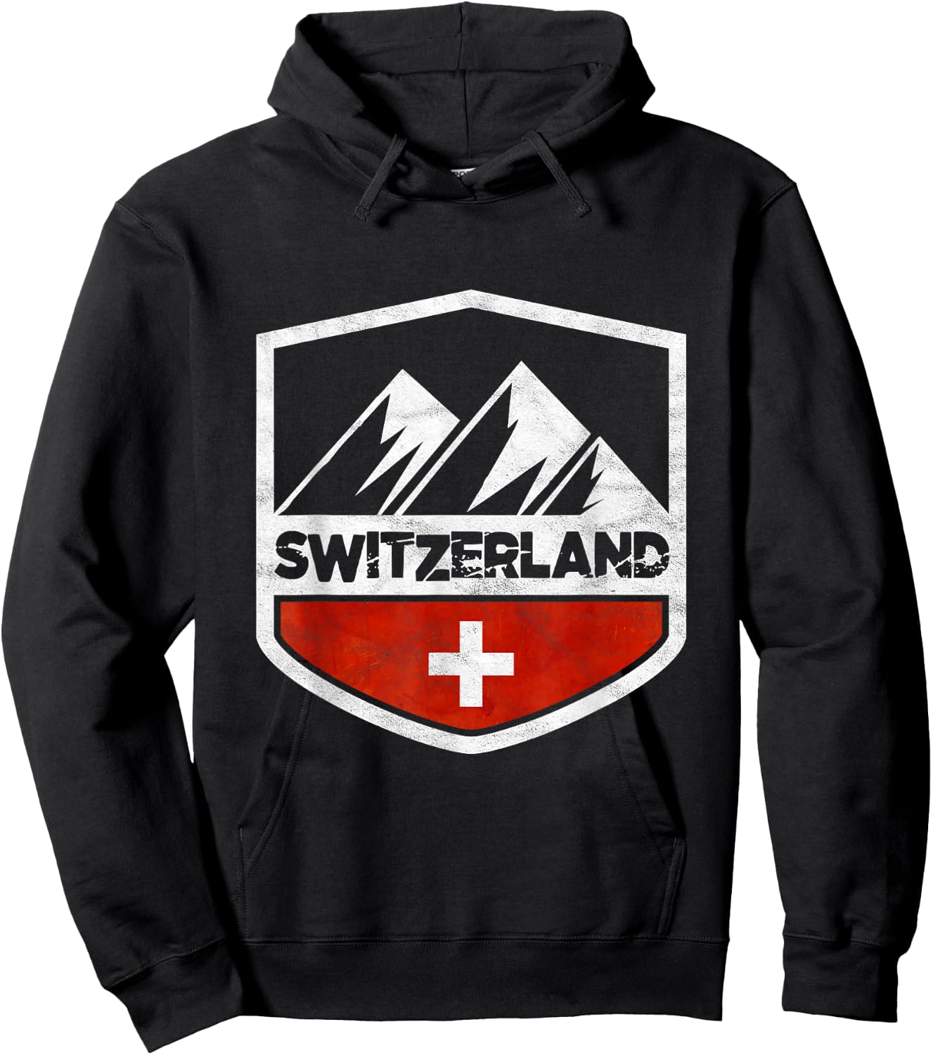 Switzerland Mountains Hoodie - Hoodie | Black
