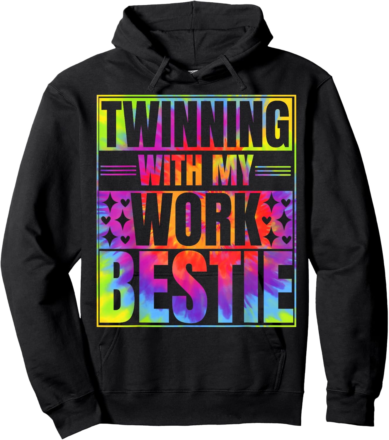 Twinning With My Work Bestie Spirit Week Best Friend Twin Hoodie - Hoodie | Black