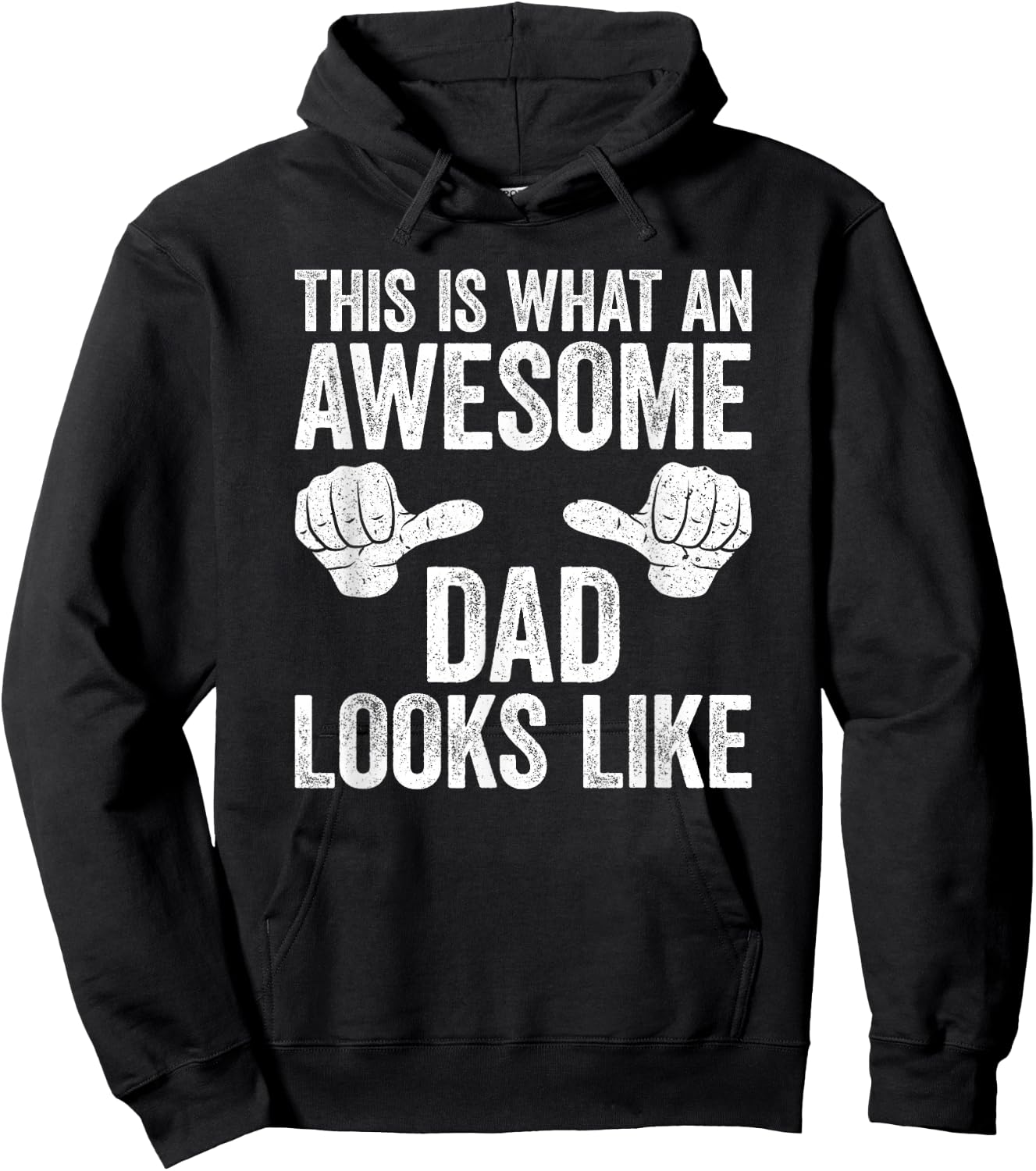 This Is What An Awesome Dad Looks Like Shirt Men Fathers Day Hoodie - Hoodie | Black