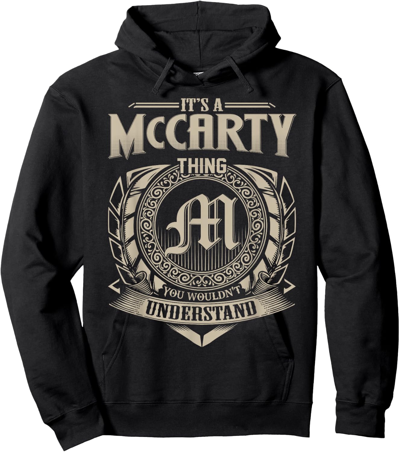 It's A McCARTY Thing You Wouldn't Understand Name Vintage Hoodie - Hoodie | Black