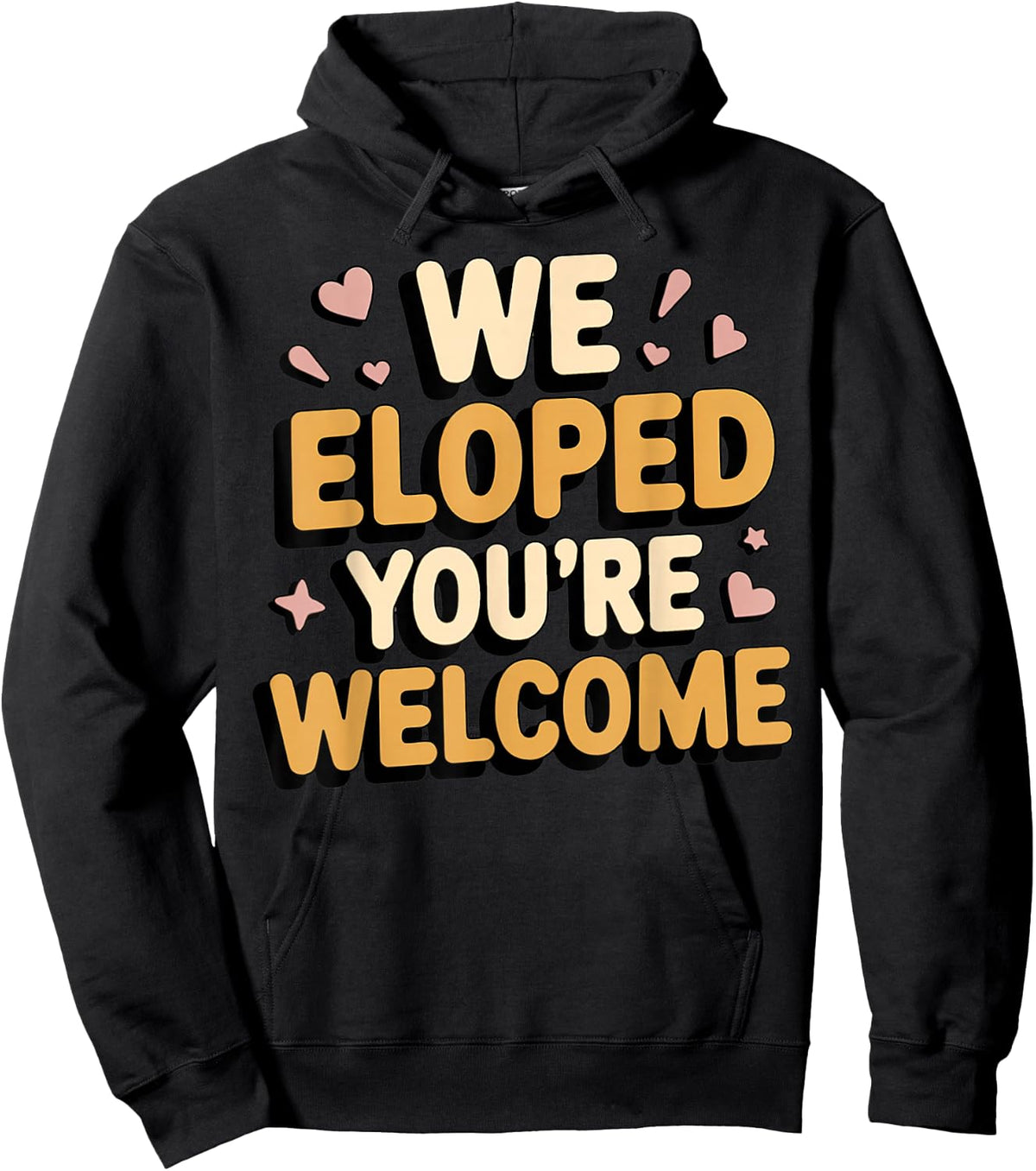 We Eloped Wife Engagement Fiancé Couple Husband Wife Hoodie - Hoodie | Black