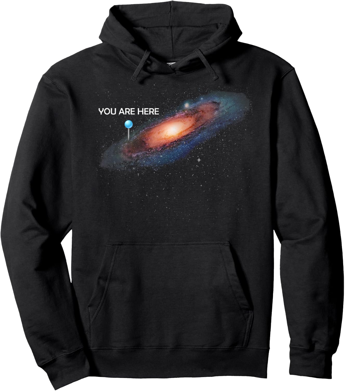 You are Here Universe Galaxy Funny Hoodie - Hoodie | Black