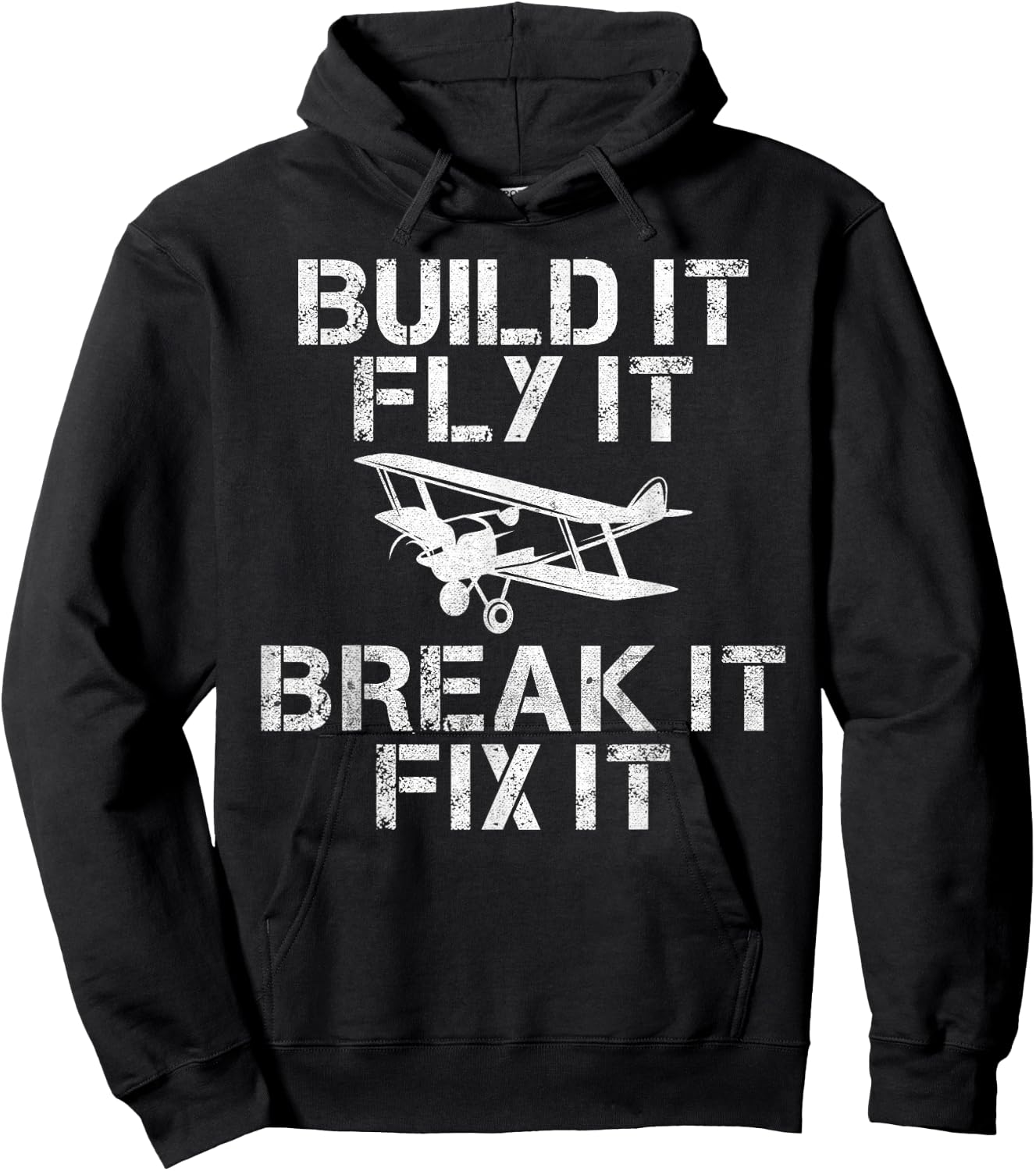 RC Plane Flying Build it Fly it Break it Fix it RC Plane Hoodie - Hoodie | Black