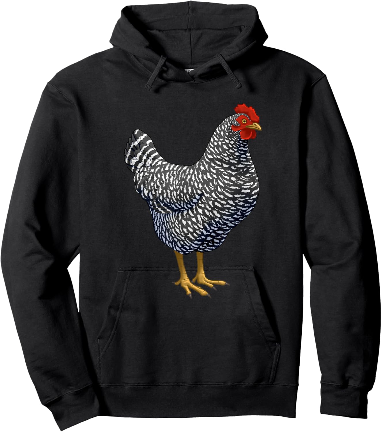 Barred Plymouth Rock Hen Chicken Lover Hoodie - Hoodie | Black