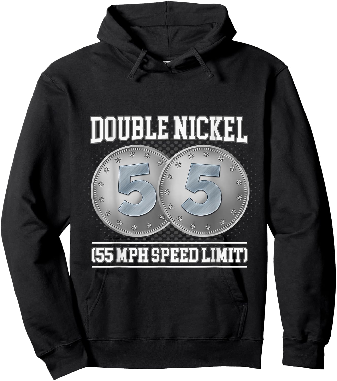 Double Nickel CB Talk Trucker Design Hoodie - Hoodie | Black