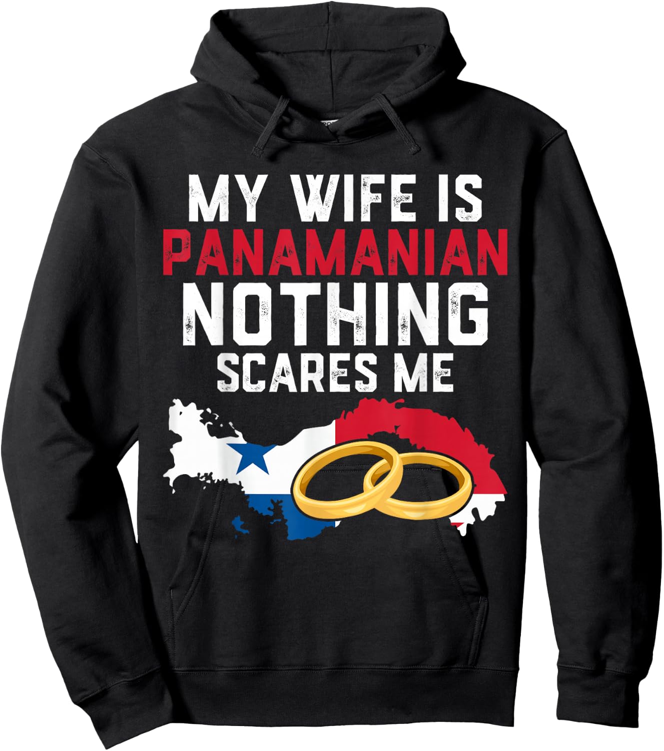 My Wife is Panamanian Funny Panama Husband Appreciation Hoodie - Hoodie | Black