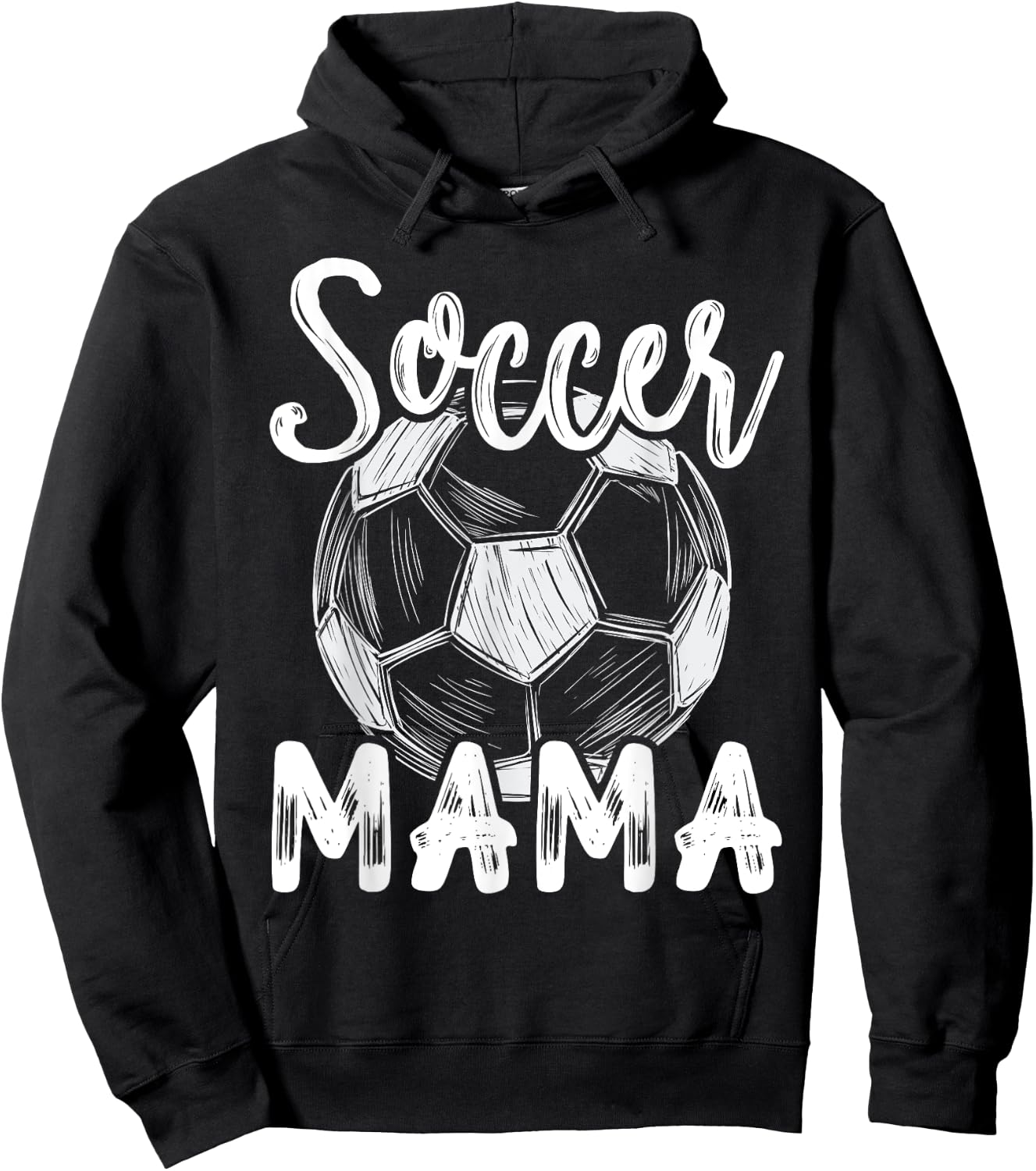 Soccer Mama Women Family Matching Team Player Soccer Ball Hoodie - Hoodie | Black