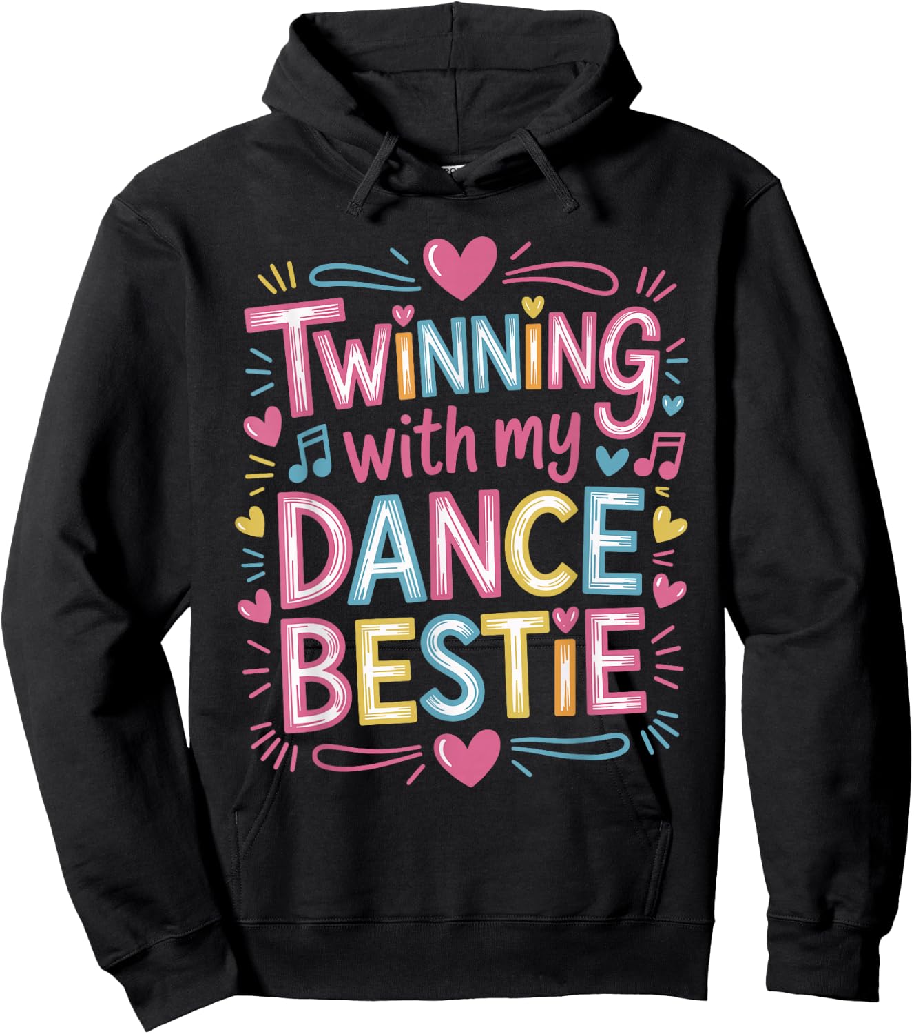 Twinning With My Bestie Matching Dancing Partners Dance Hoodie - Hoodie | Black