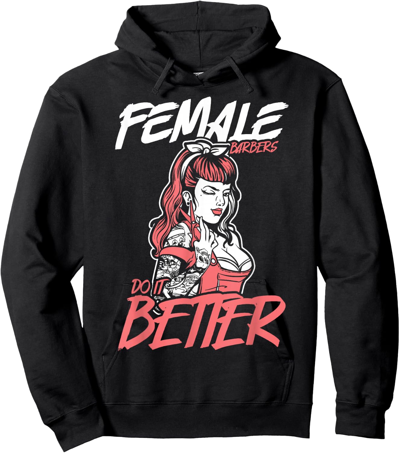 Female Barbers Do It Better Hairdresser Girl Idea Stylist Hoodie - Hoodie | Black