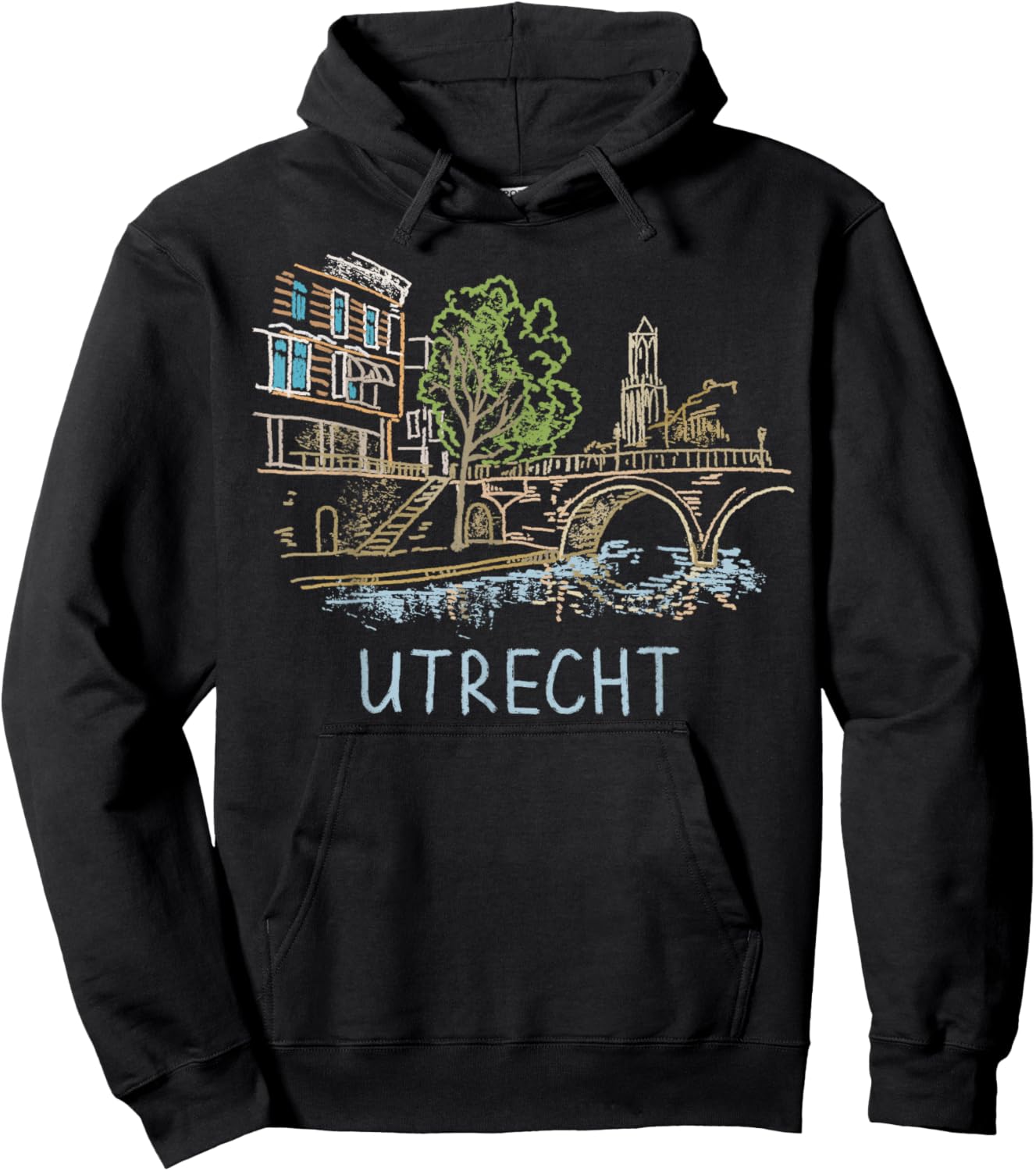 Utrecht Netherlands Art Gift Men Women Hoodie - Hoodie | Black