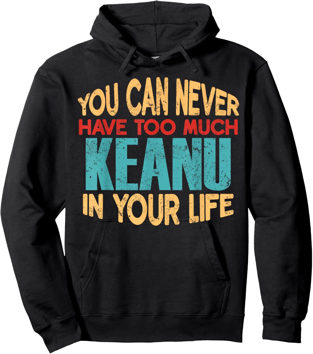 Funny Keanu Personalized First Name Joke Item Hoodie - Hoodie | Black