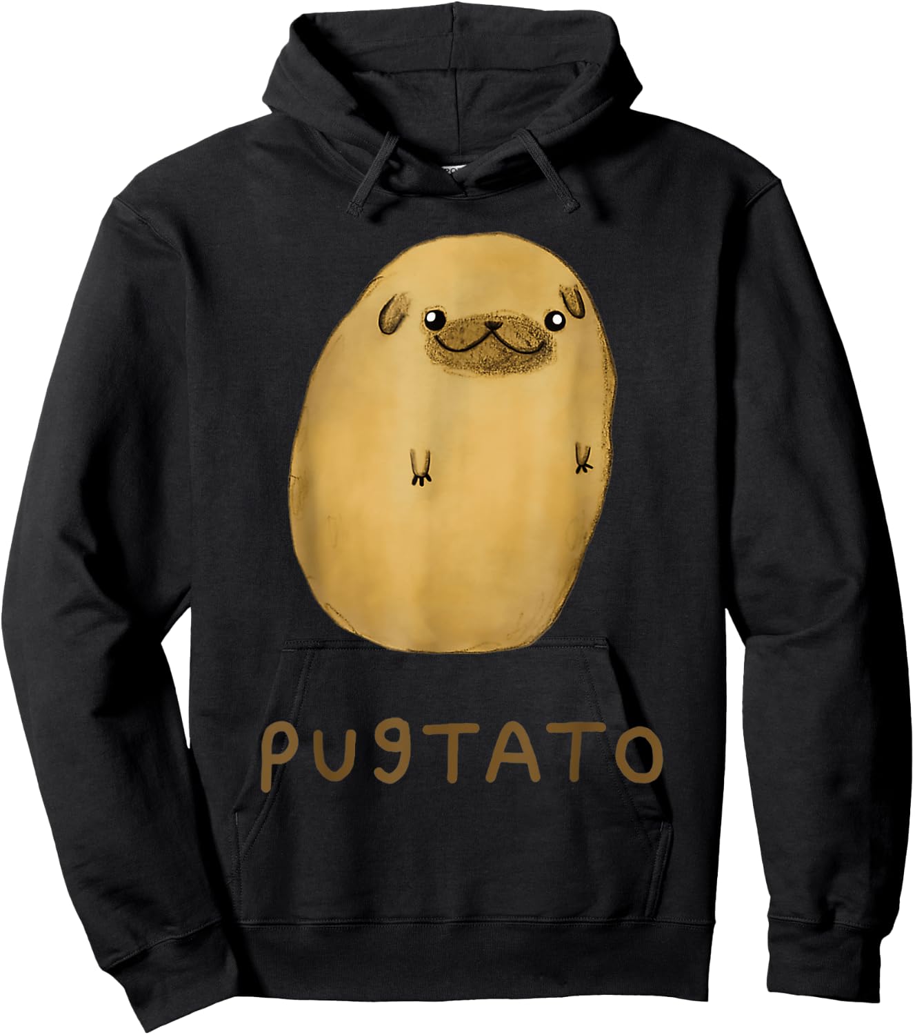 Pugtato Potato Dogs Hoodie - Hoodie | Black